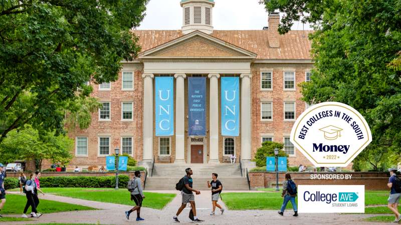 Students walking at The University of North Carolina at Chapel Hill campus