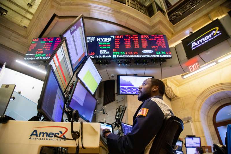 A trader works at the New York Stock Exchange NYSE in New York, the United States, May 18, 2022