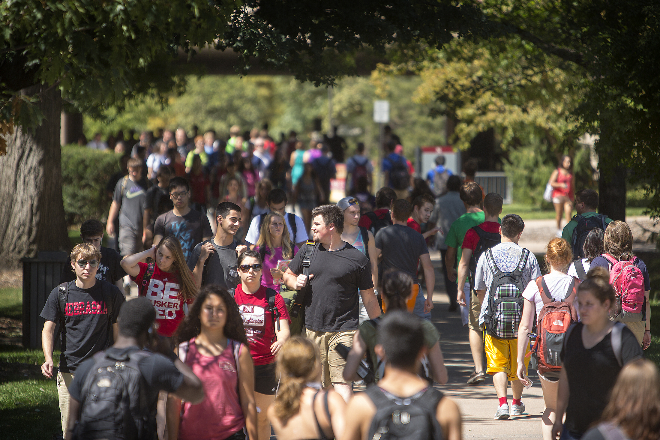 Students Crossing Campus