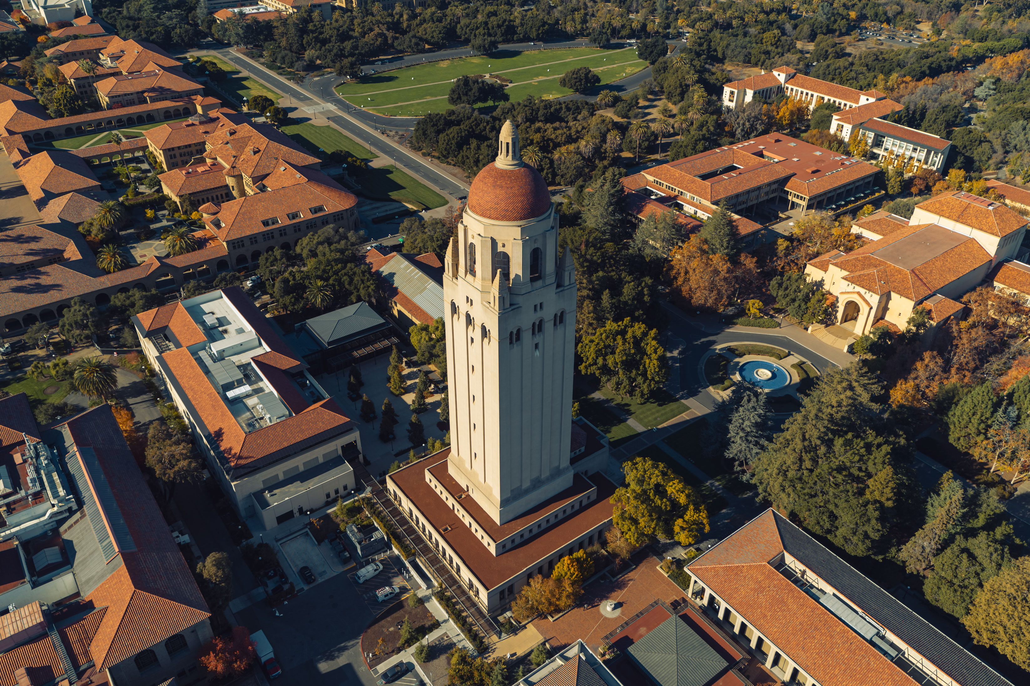 Aerial view of the Stanford University Campus