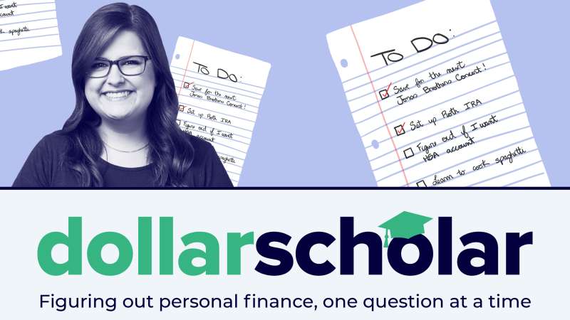 Dollar Scholar Banner with a To Do List in the background
