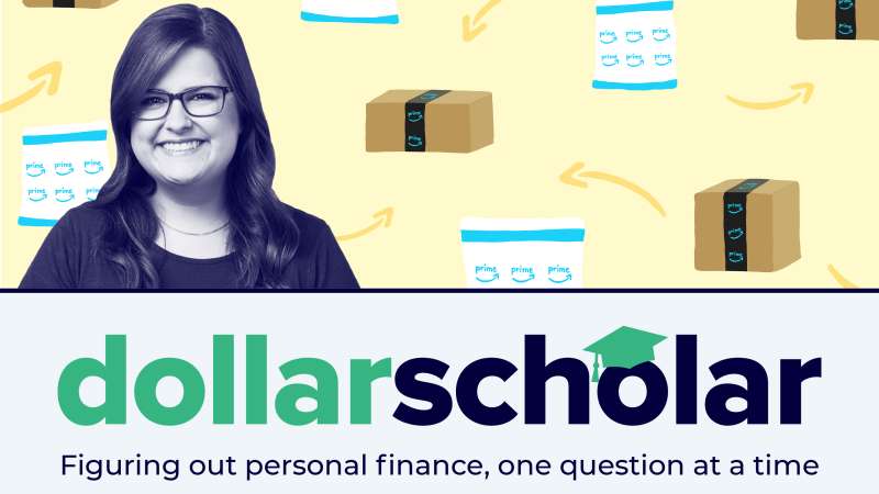 Dollar Scholar Banner with multiple amazon prime packages