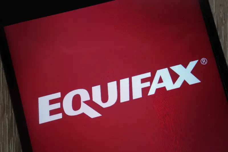 Smartphone With Equifax Logo On Screen