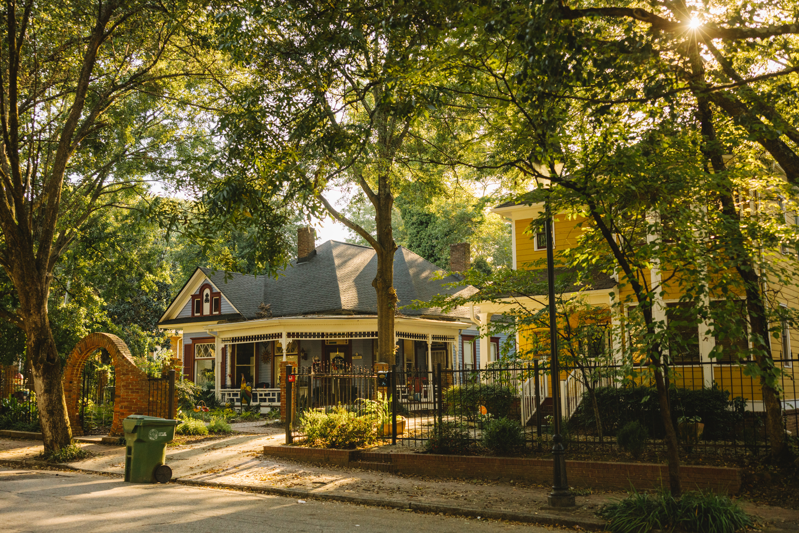 Victorian houses in the Westside neighborhood in Atlanta Georgia.