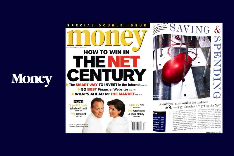 Scan of an old Money Cover from December 1990 about the Net Century