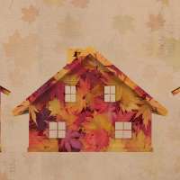 A House Made Out Of Autumn Leaves