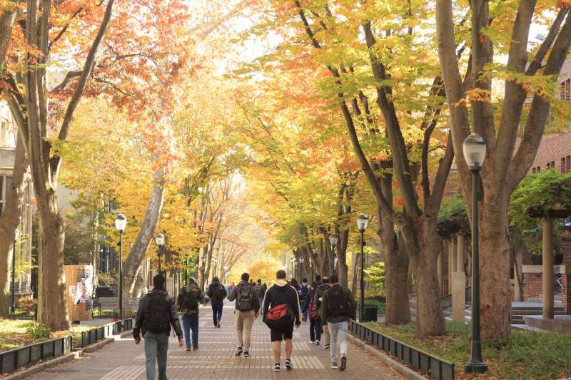 Students Walking In University of Pennsylvania