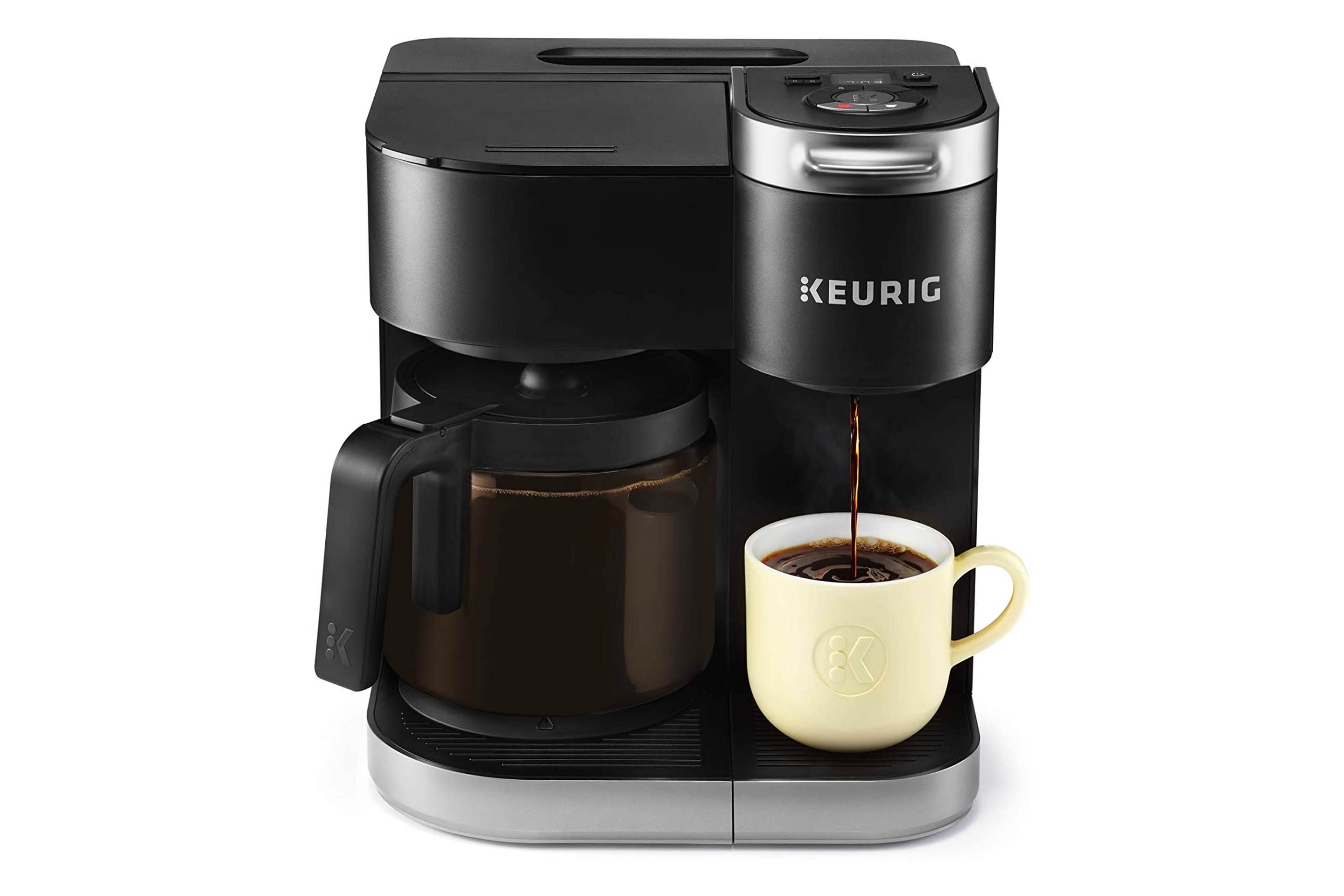 Keurig coffee maker with coffee pot and single-serve abilities