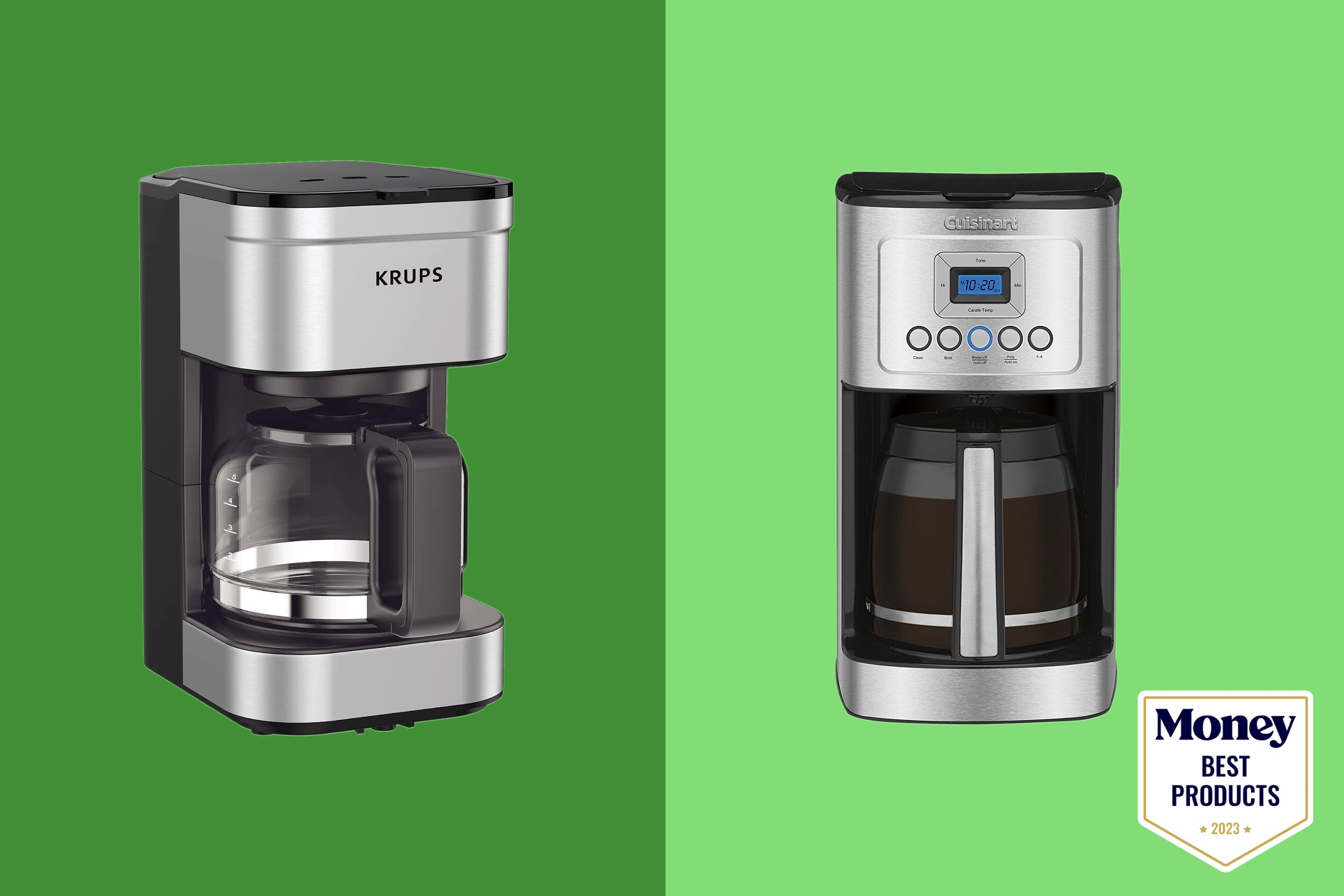 KRUPS Essential 12 Cup Drip Coffee Maker, Digital Programmable Brewer with  Auto-Start & Keep Warm