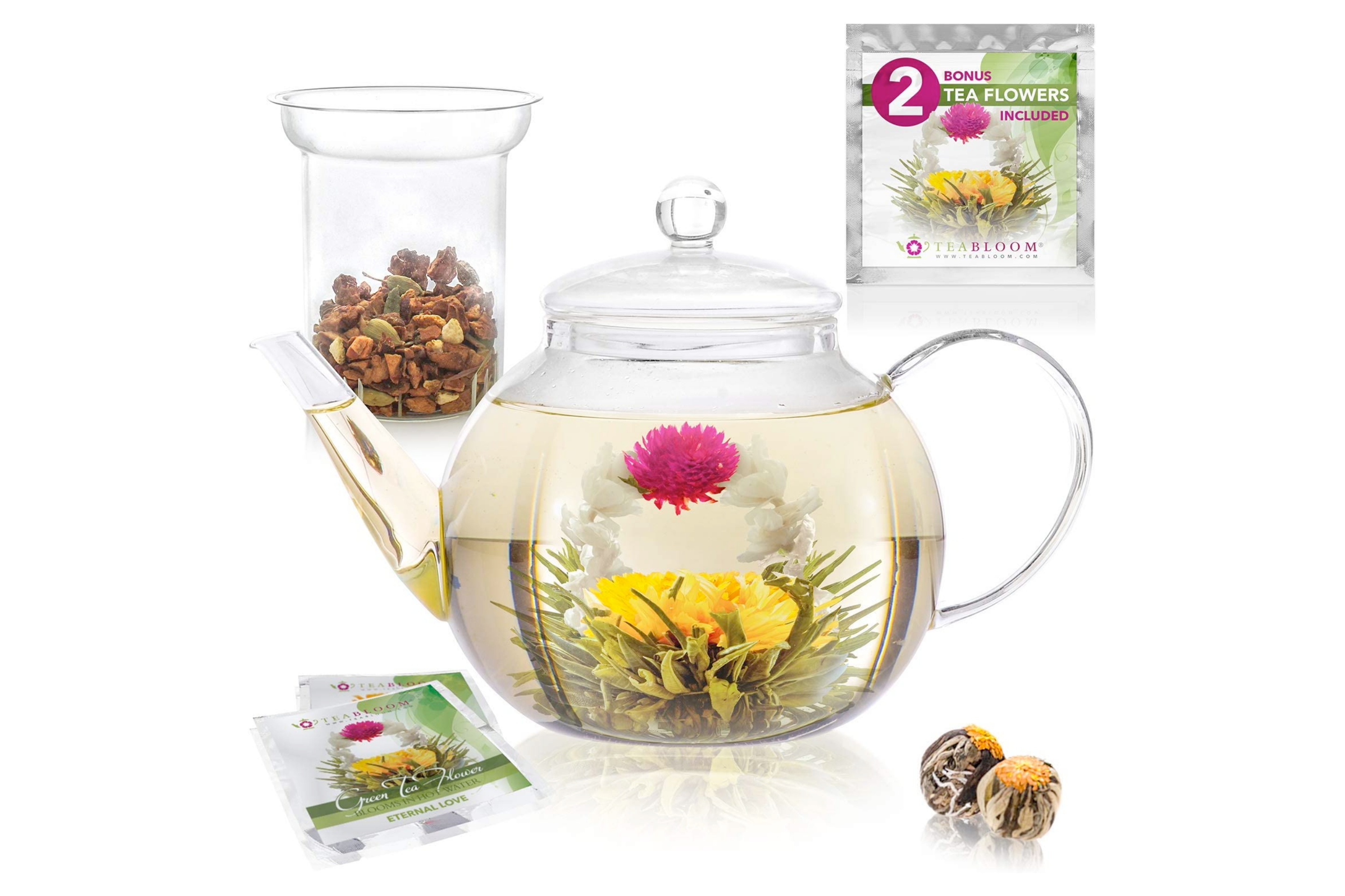 Glass Teapot, Teabloom