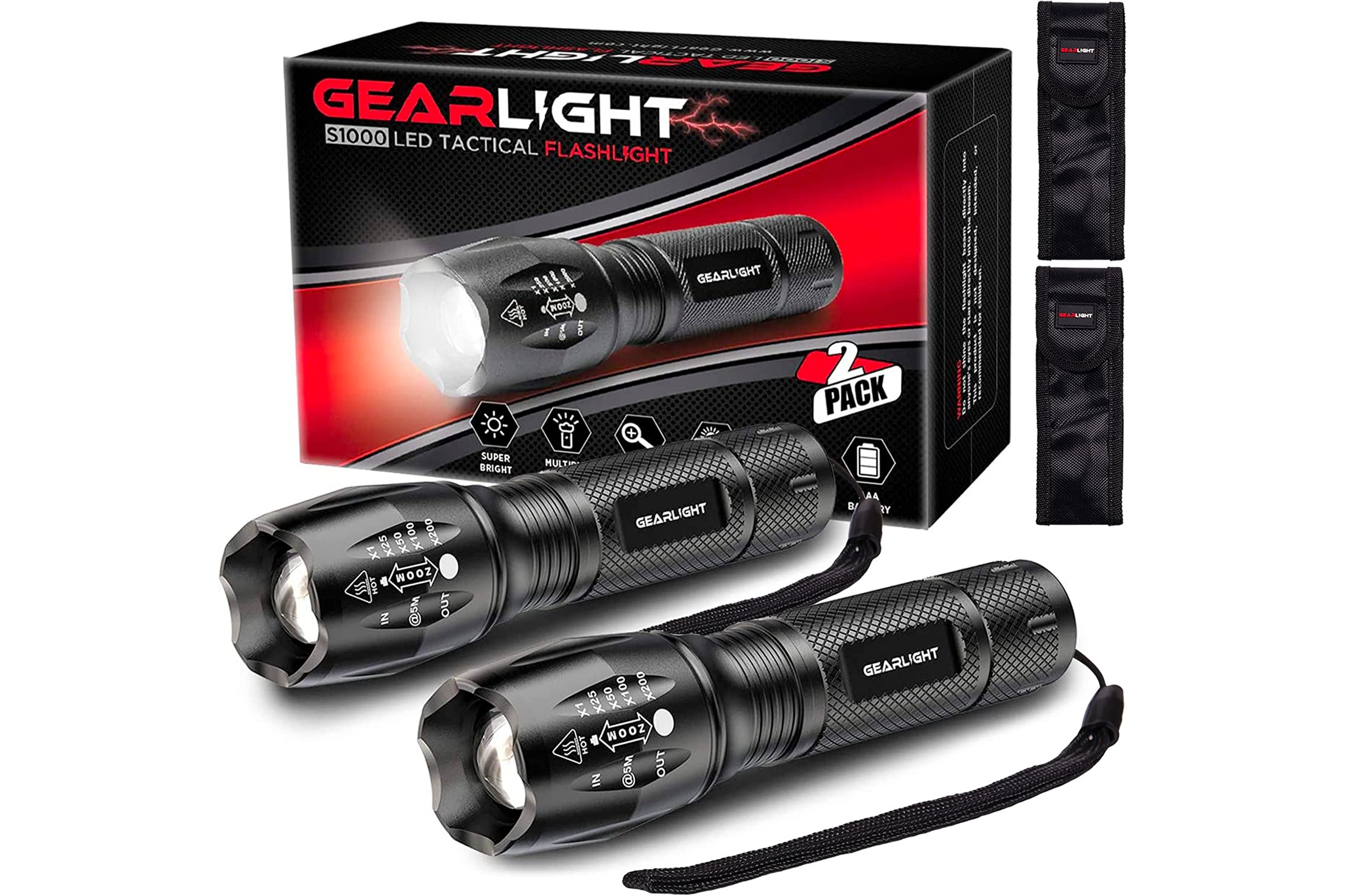 GearLight Zoomable Tactical Flashlights