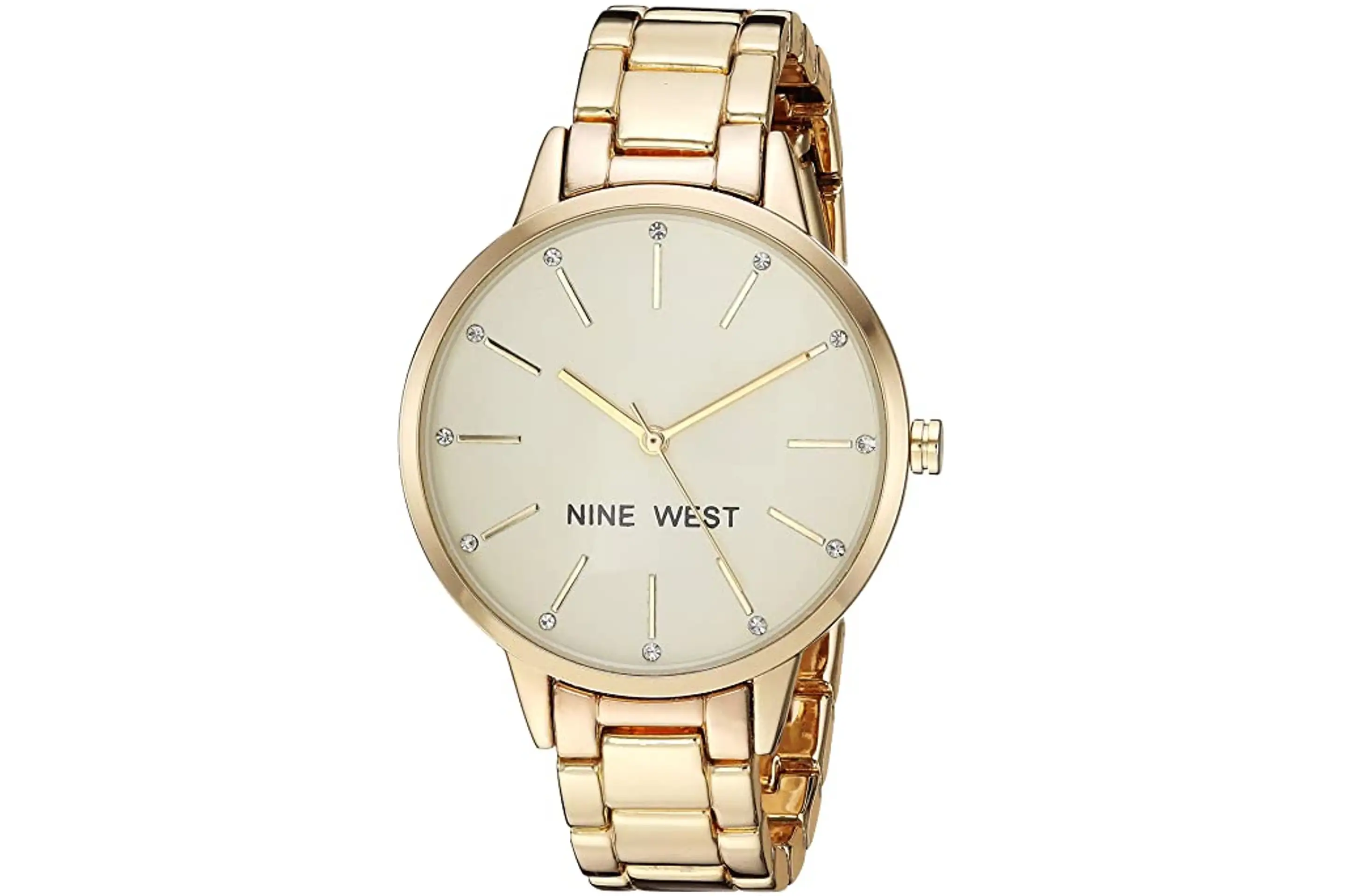 Nine West Women's Crystal-Accented Bracelet Watch