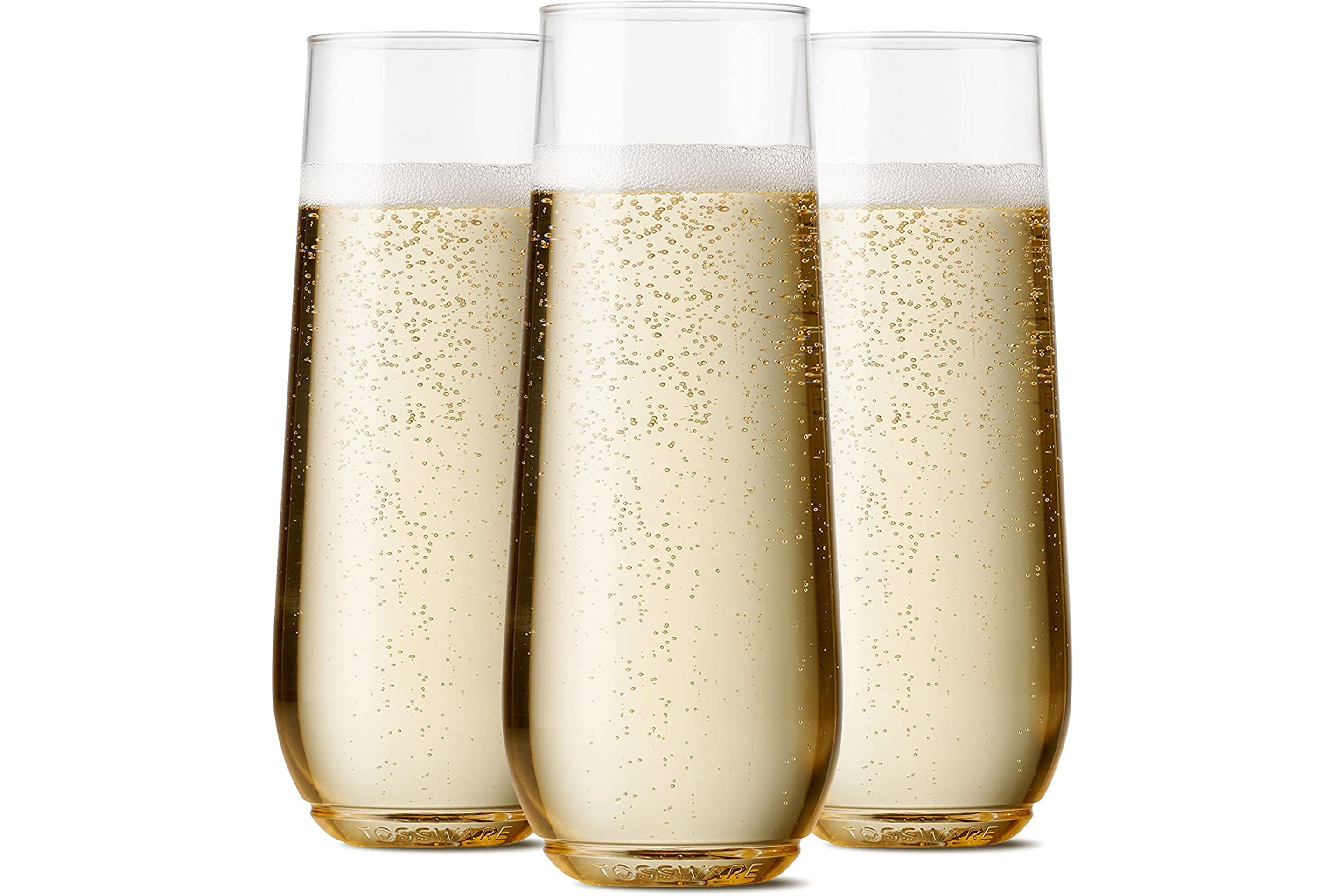Plastic Champagne Glasses, 12-Pack