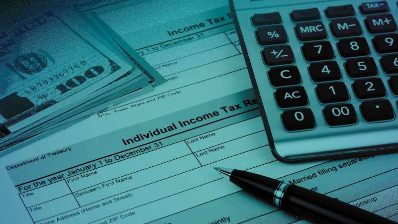 Tax documents and calculator