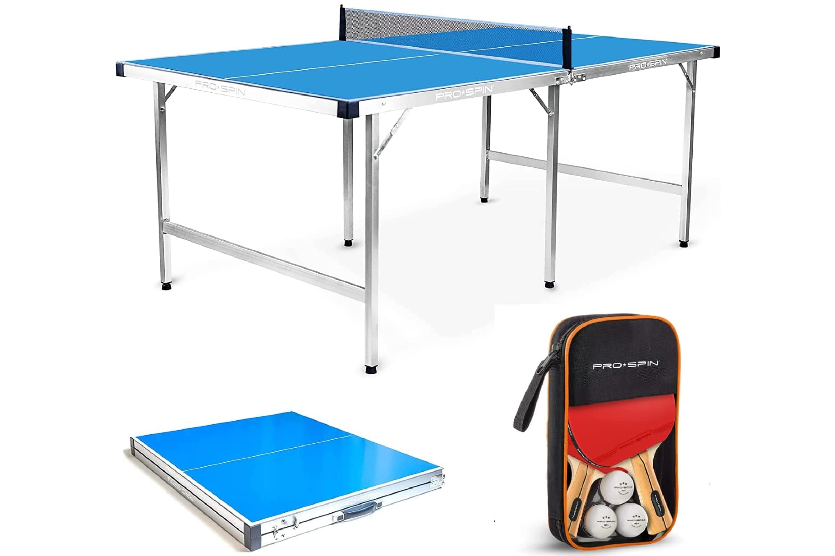 Fine Life Tabletop Ping Pong Set 2 Paddles 3 Balls Net Metal Posts