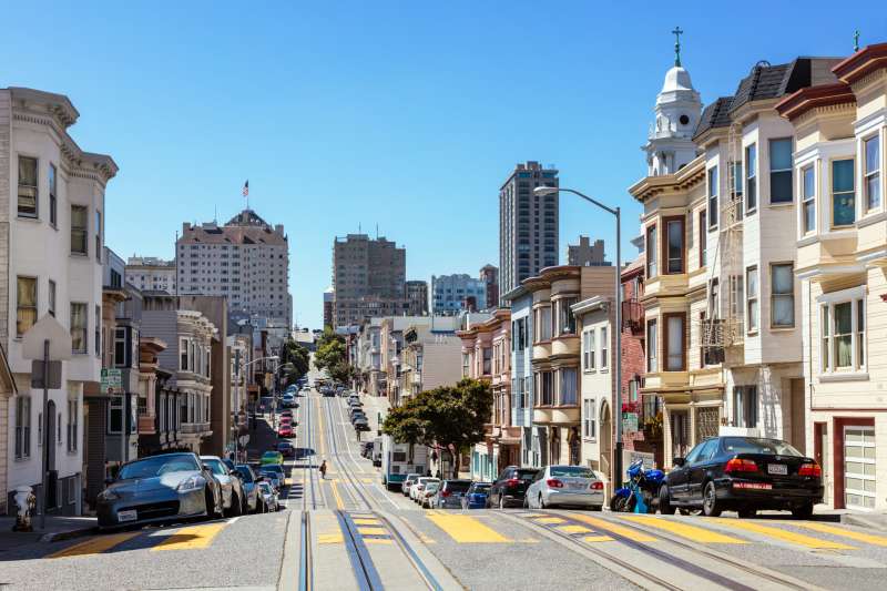 A photo of San Francisco streets, California.