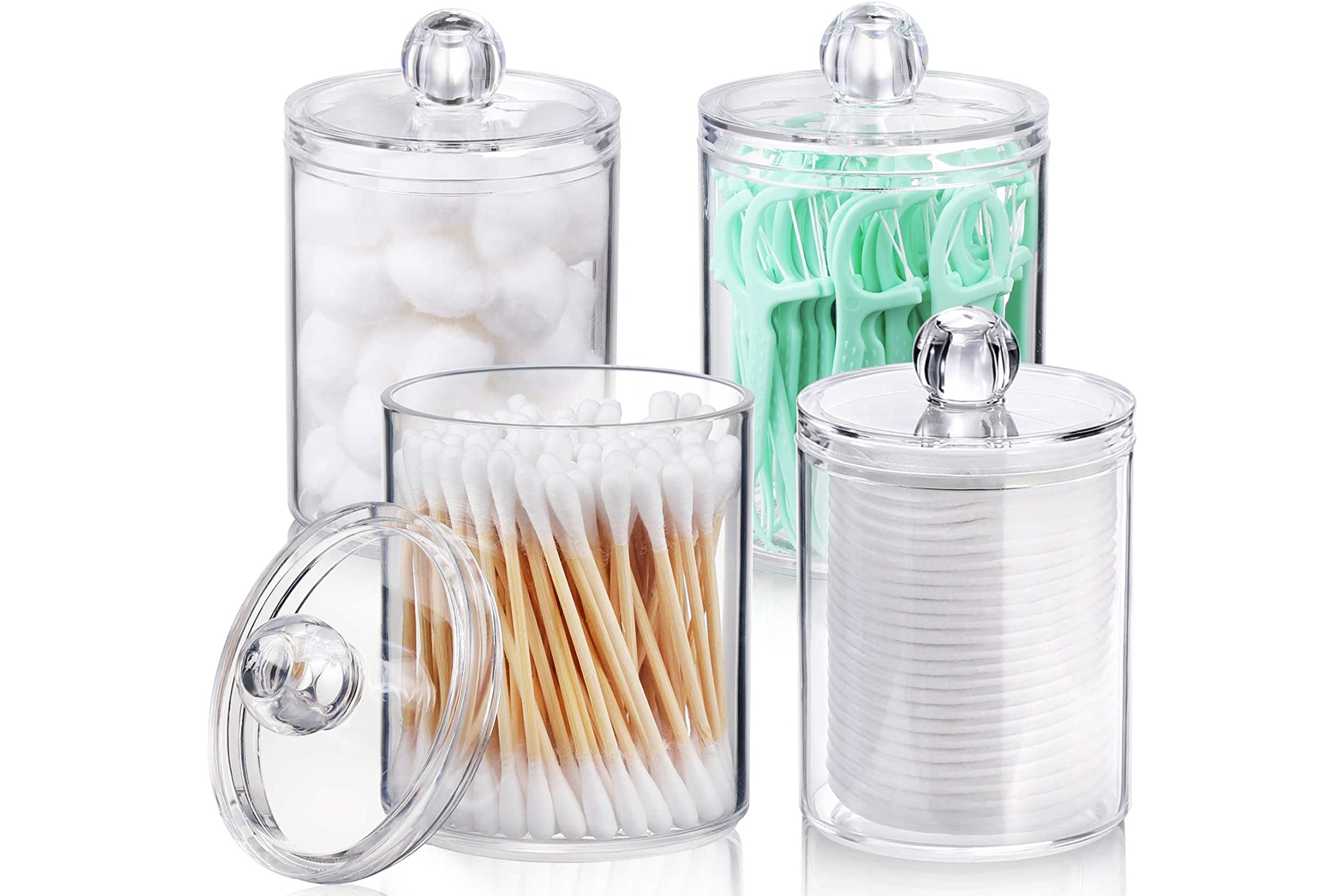 Clear Plastic Apothecary Storage Canisters