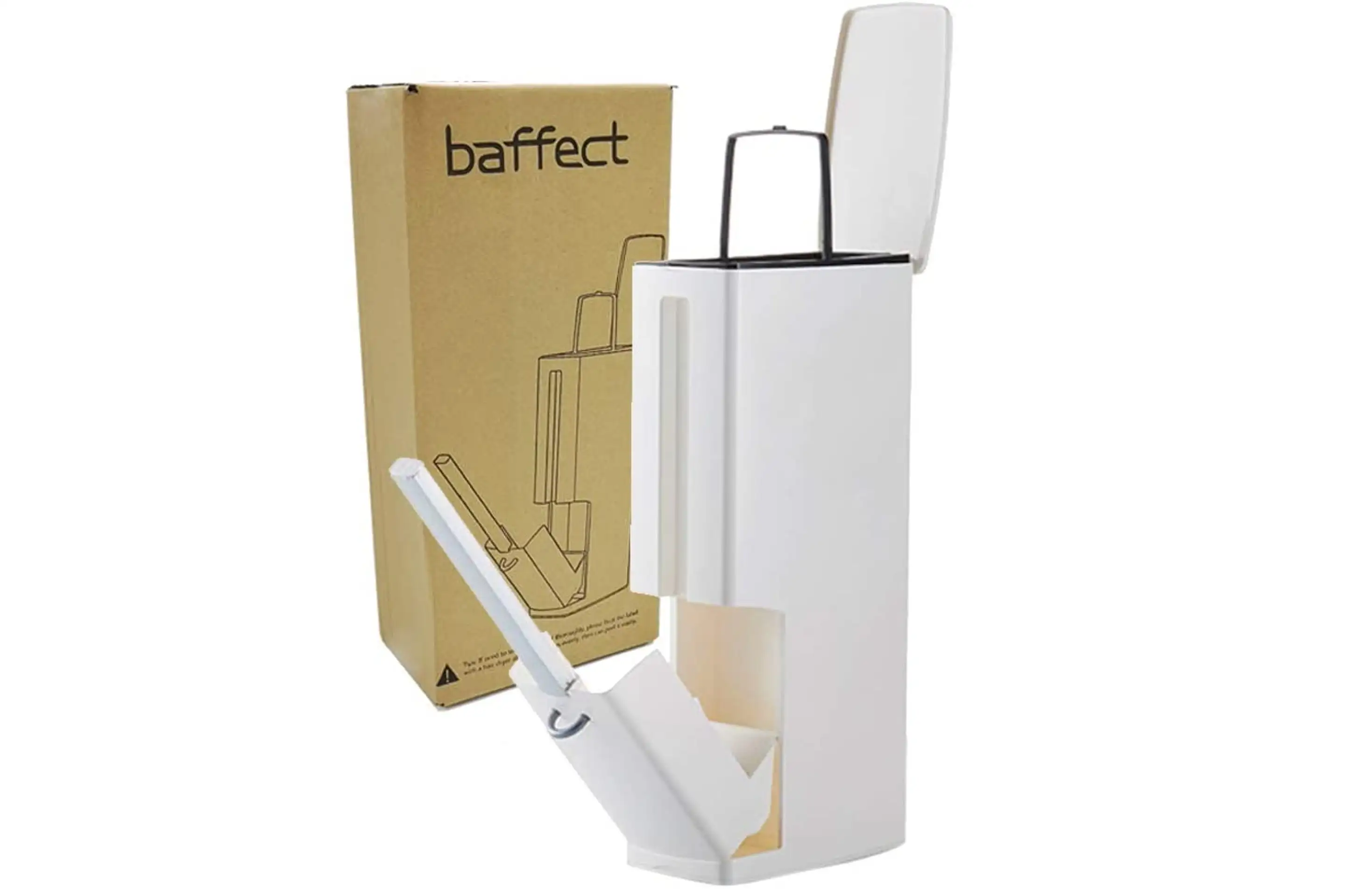 Baffect Trash Can &amp; Toilet Brush Set