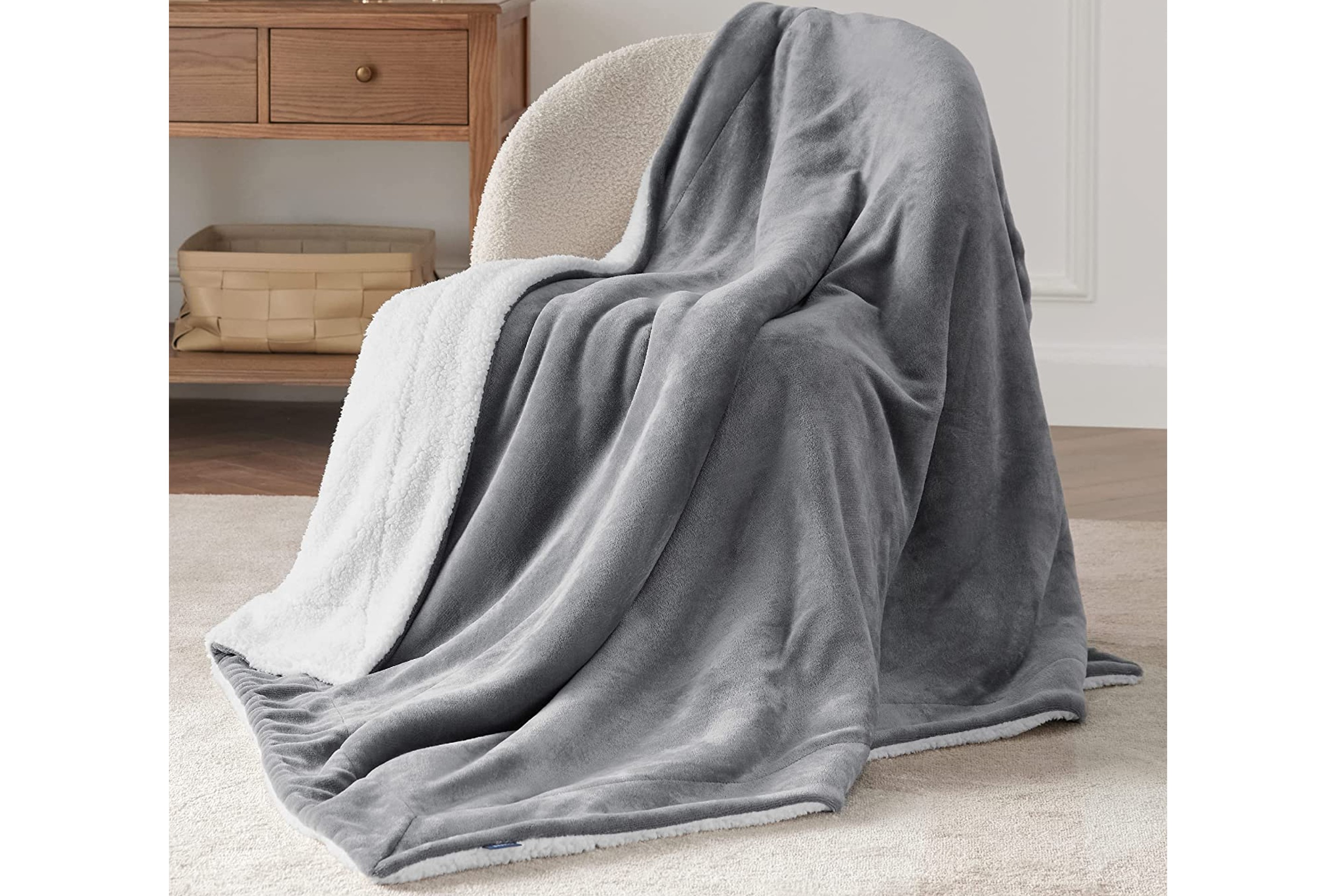 Sherpa Fleece Throw Blanket