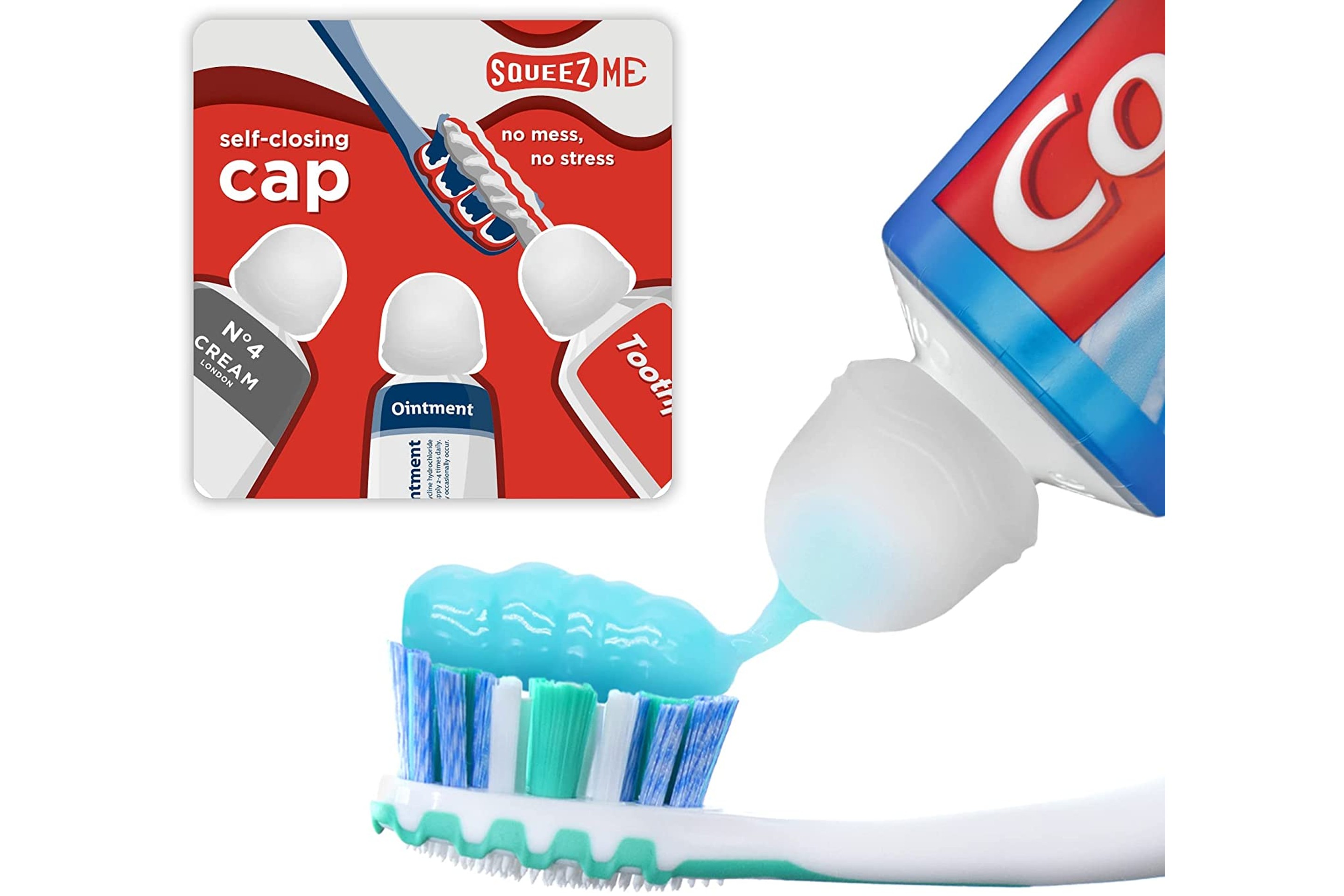 Self-Closing Toothpaste Caps