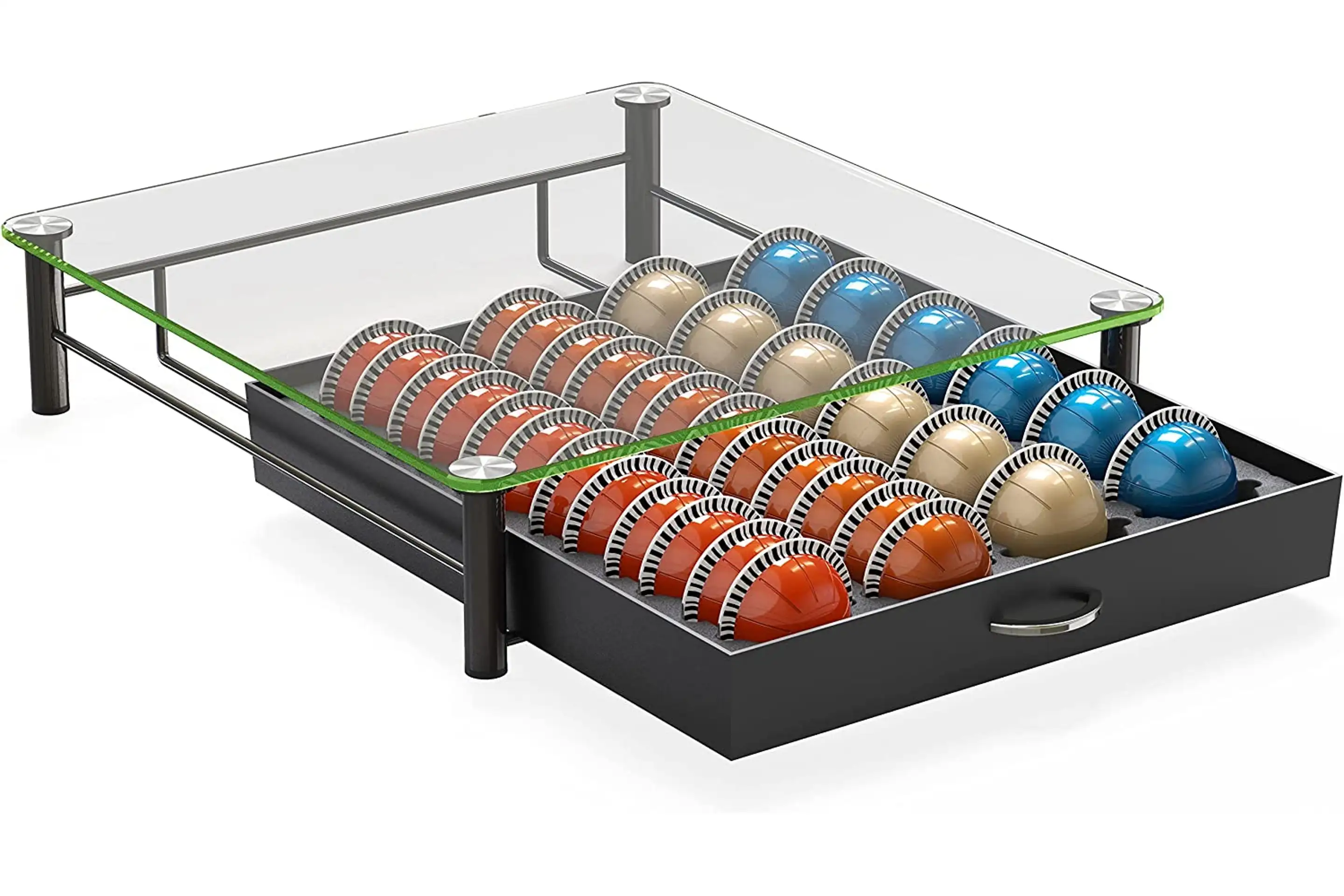 DecoBros Tempered Glass Nespresso Capsule Holder