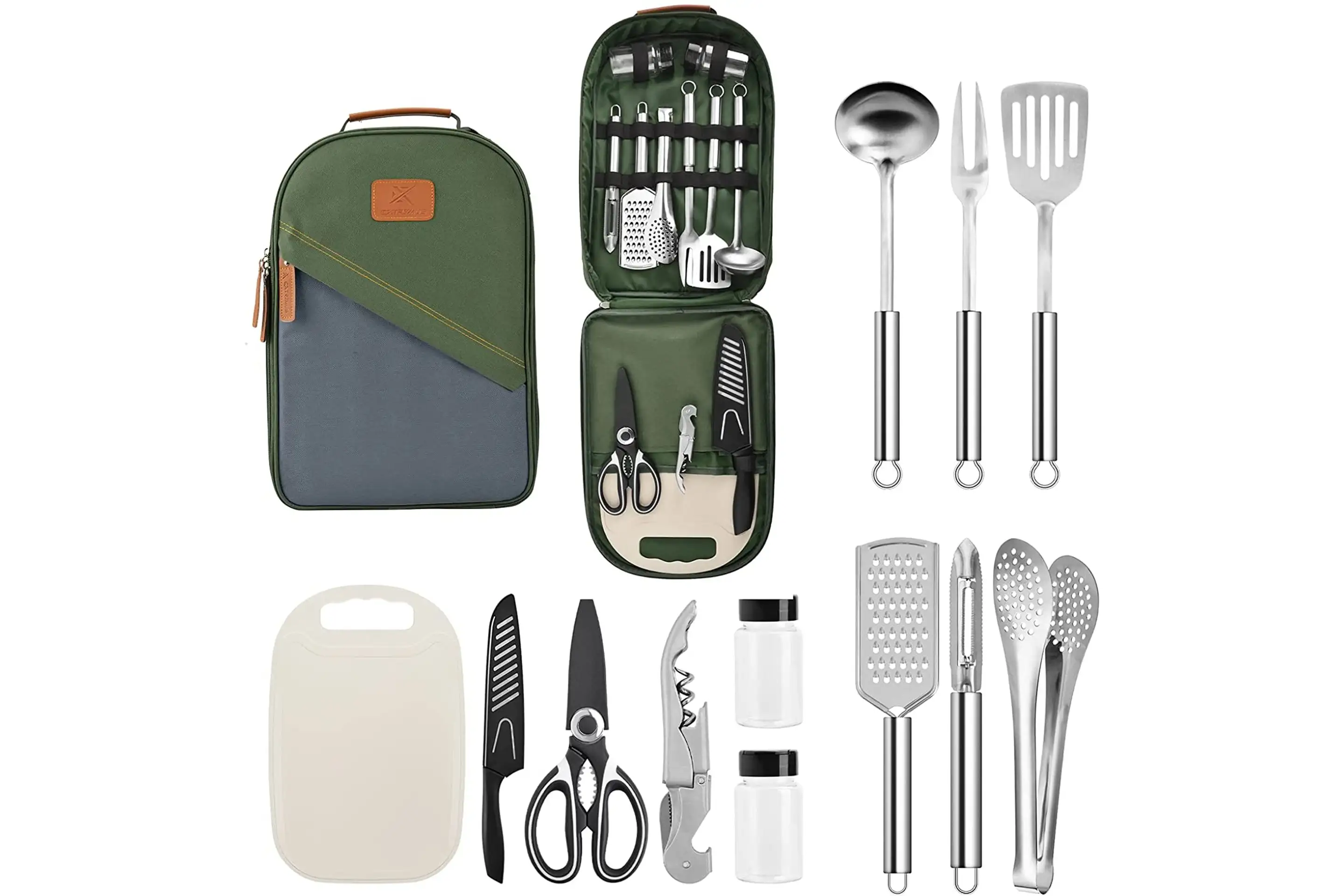 Camping utensils cookware kit