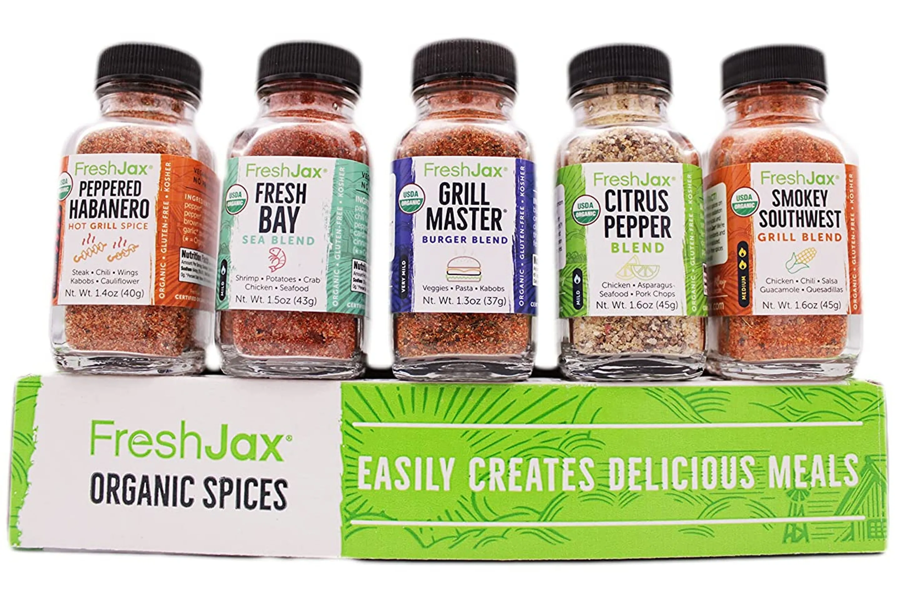 Freshjax Gourmet Spice Gift Set, Veggie Lover Seasonings Sampler