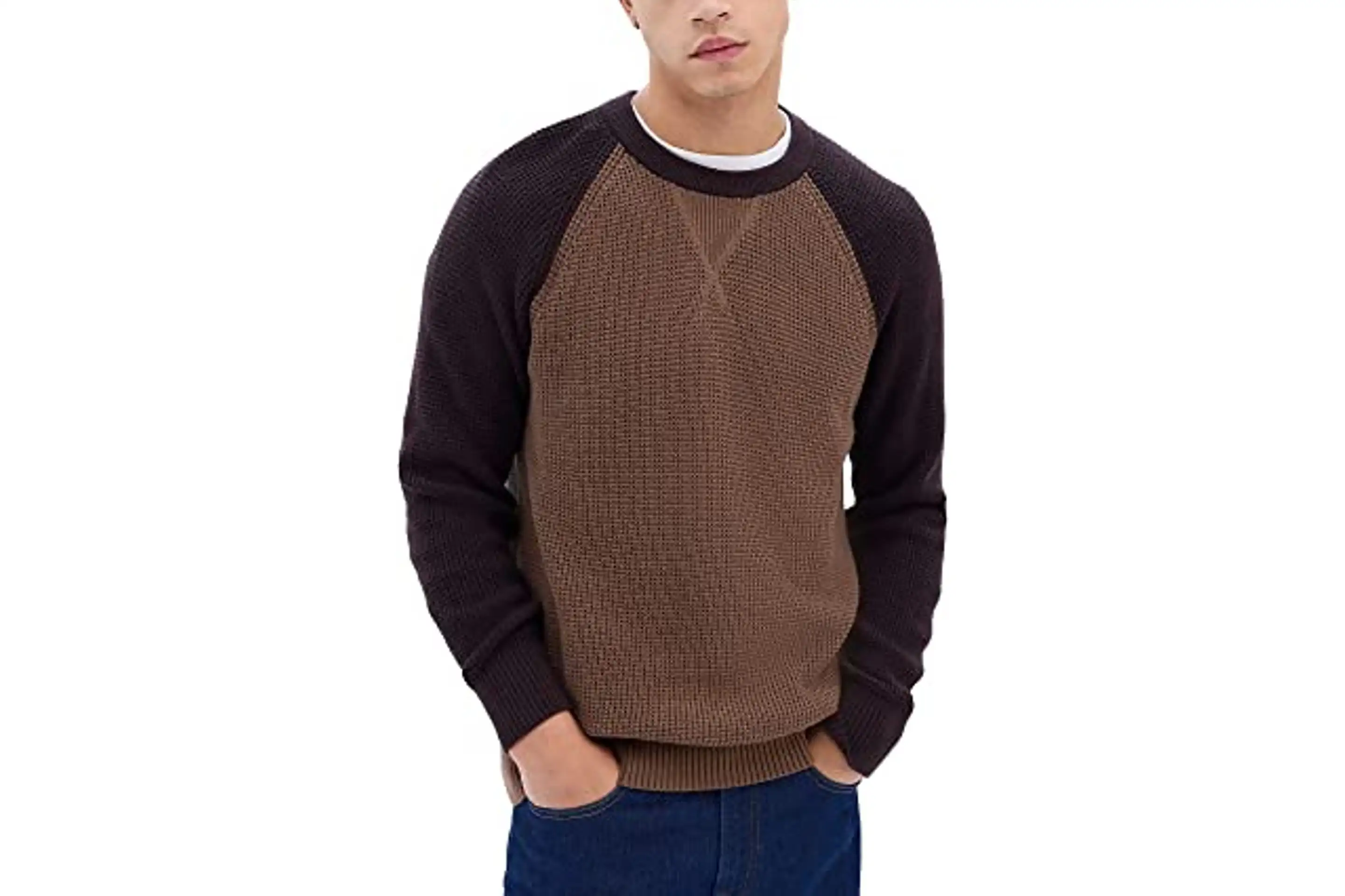 Men's Textured Raglan Crew Top