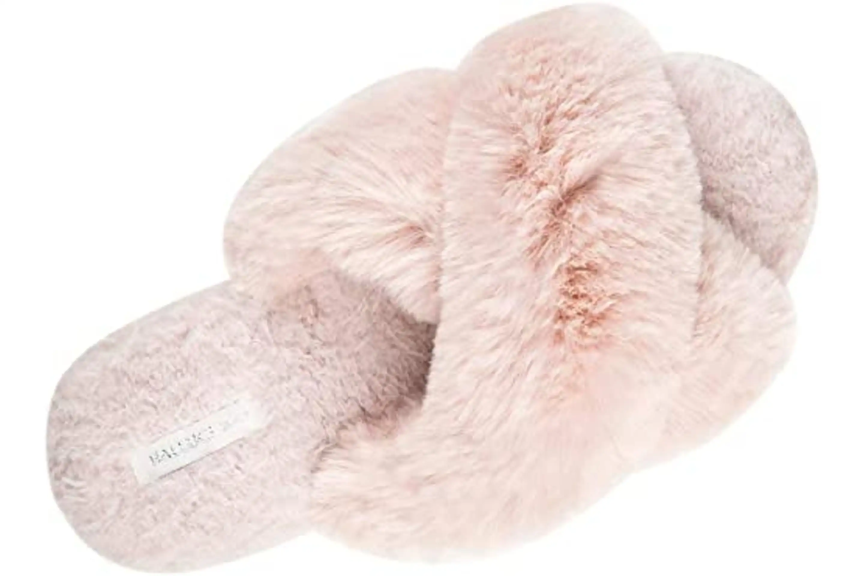 Cross Band Soft Plush Fleece Slippers
