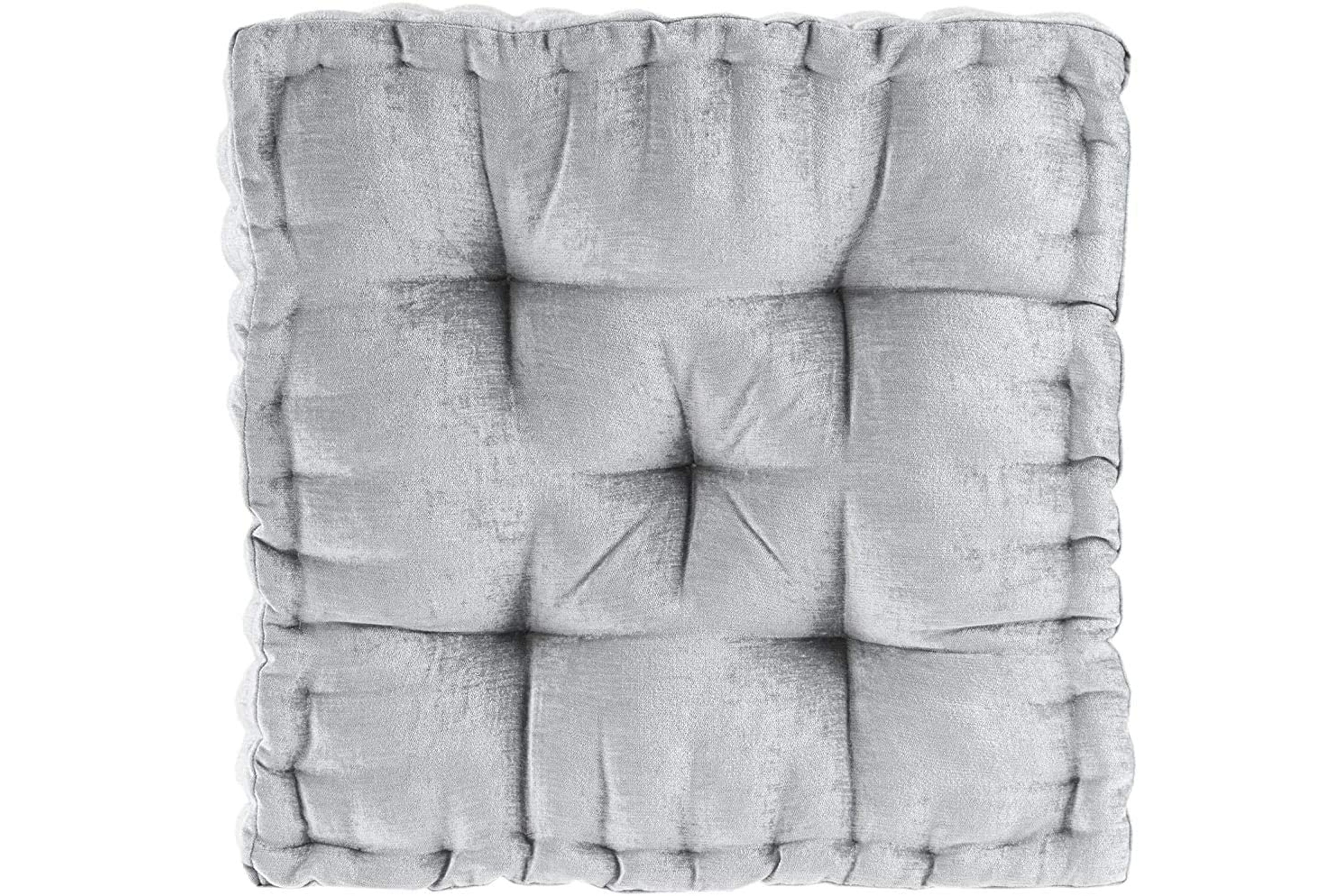 Hypoallergenic Chenille Tufted Square Floor Pillow