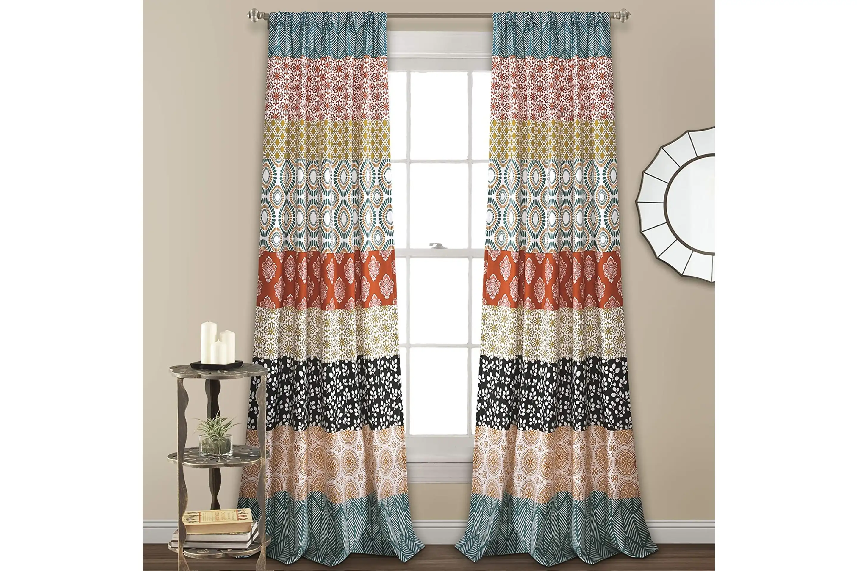 Lush Decor Bohemian Stripe Bold Design Panel Set