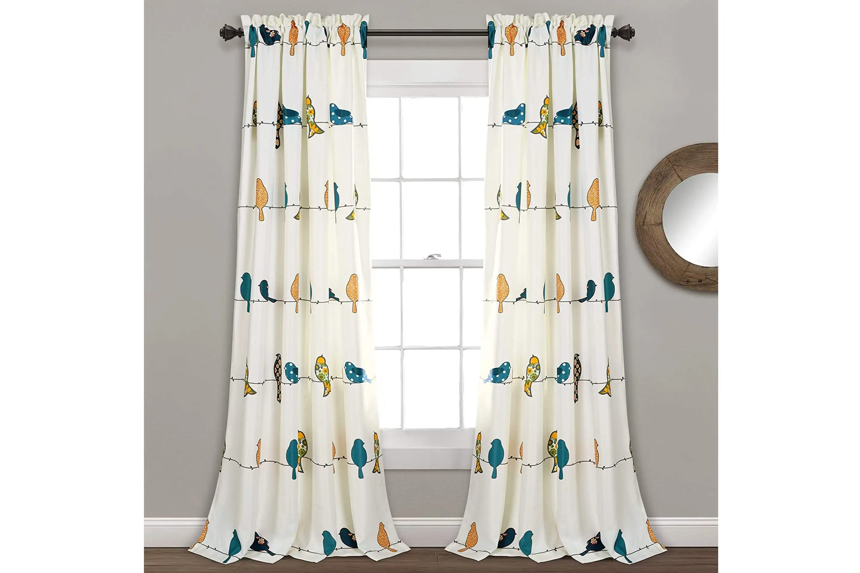 Lush Decor Rowley Birds Room Darkening Panel Set