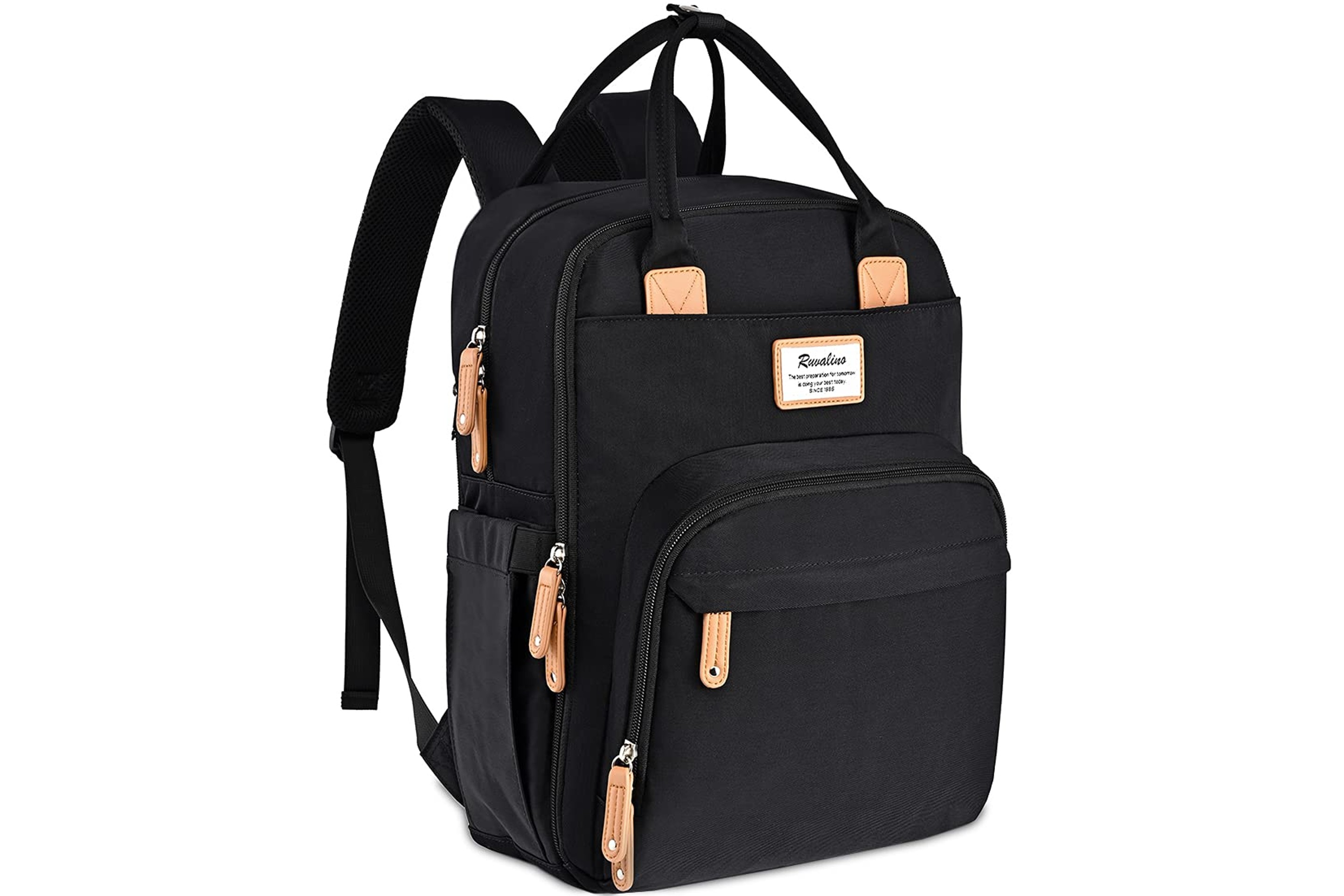 Ruvalino Black Diaper Bag Backpack