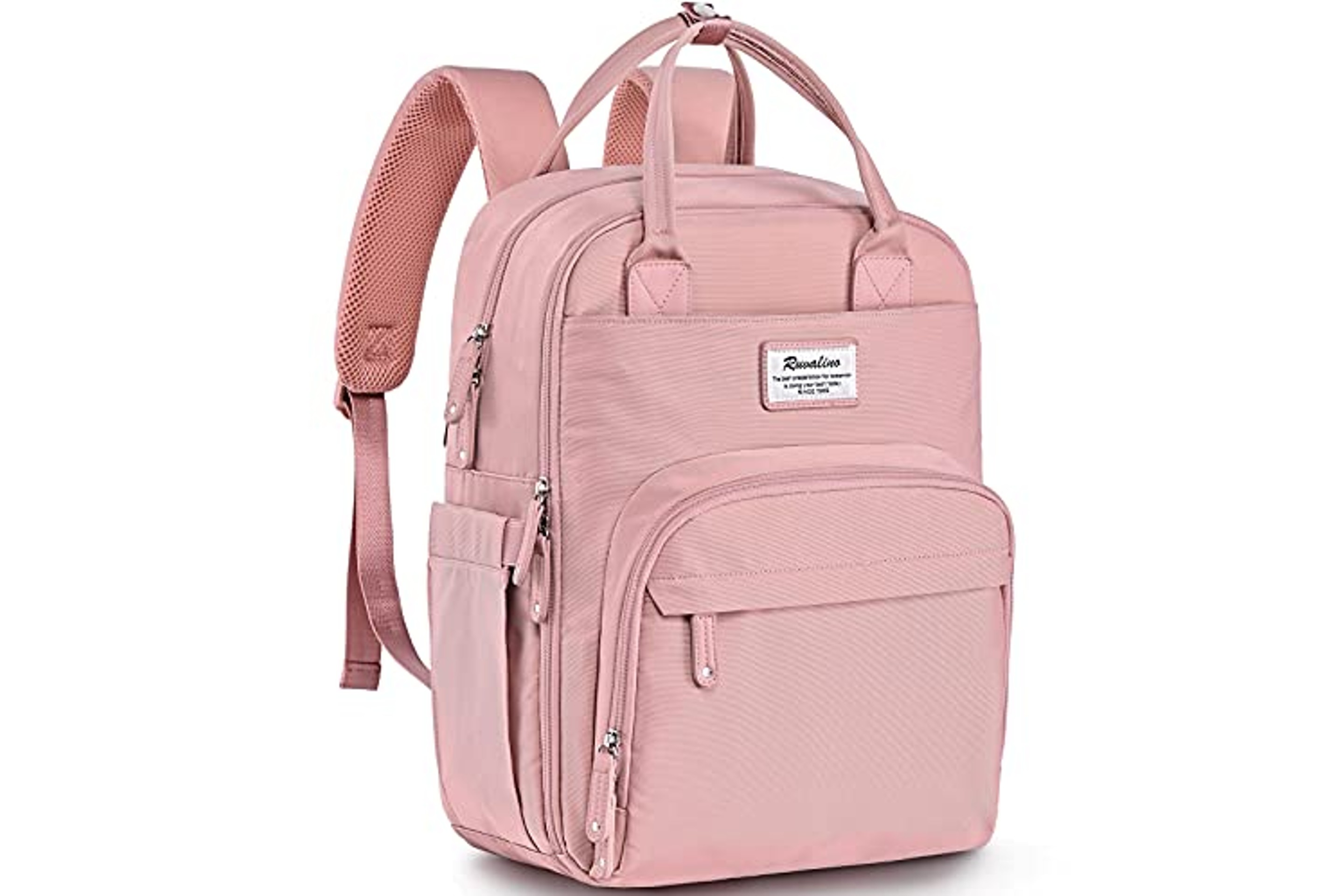 Ruvalino Pink Diaper Bag Backpack