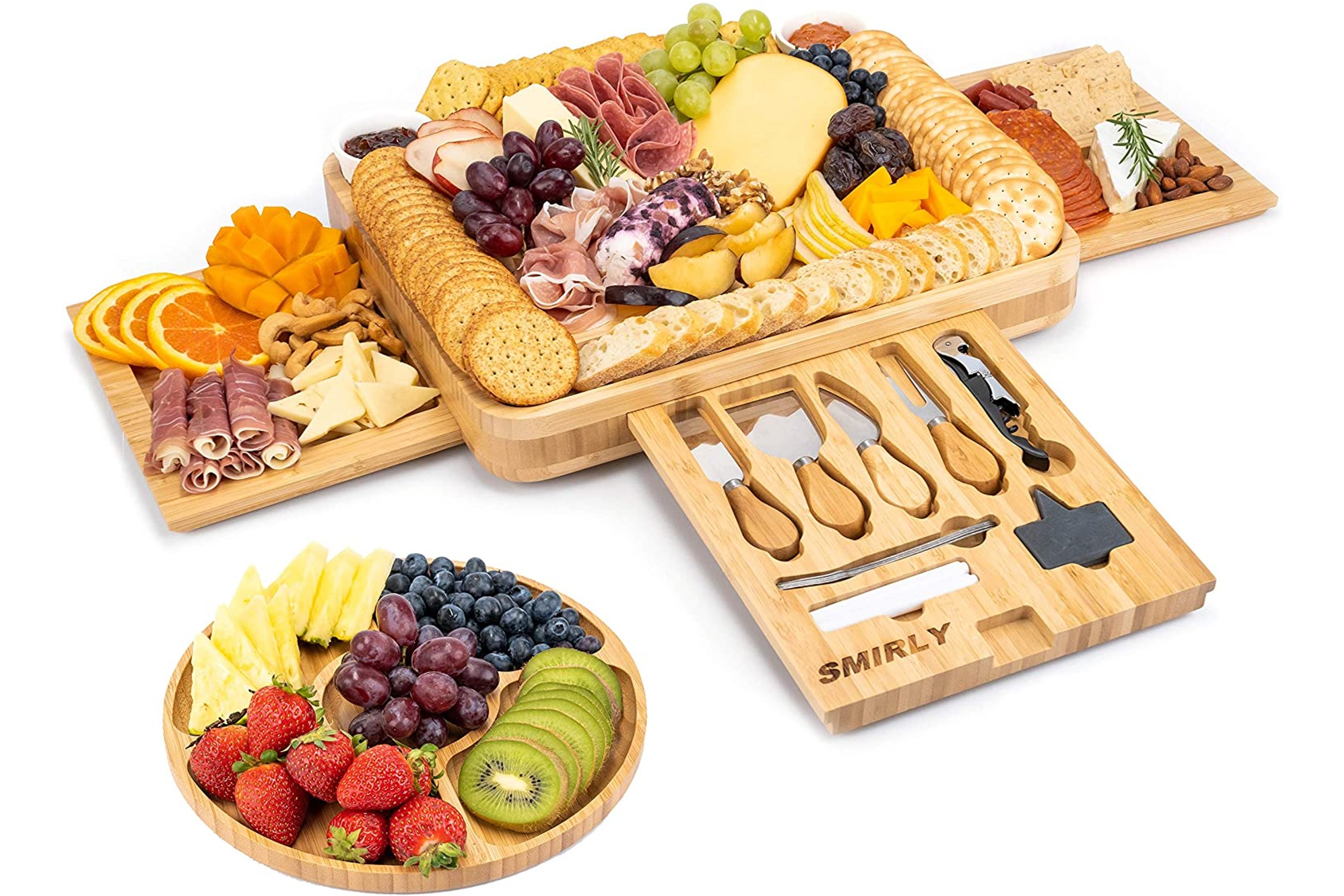Charcuterie Board, Cheese Board, and Knife Set