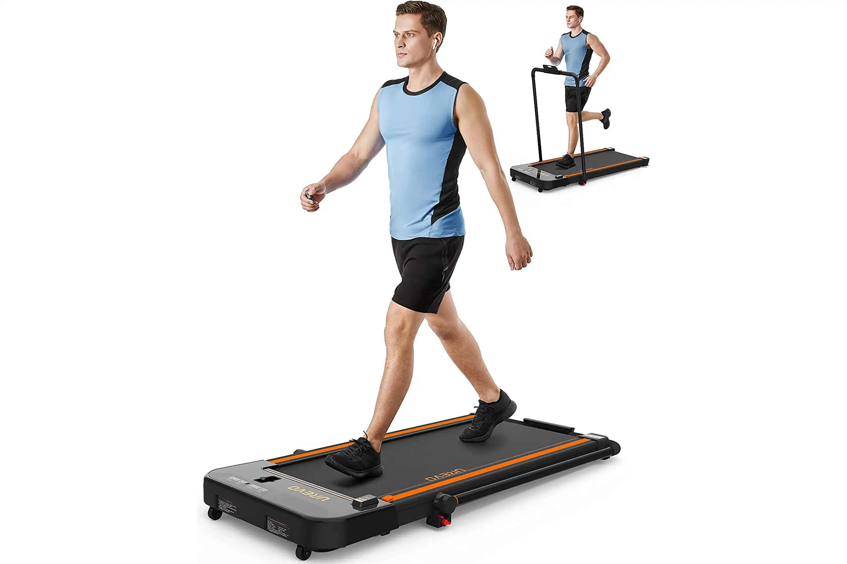 Urevo 2-in-1 Folding Under-Desk Treadmill