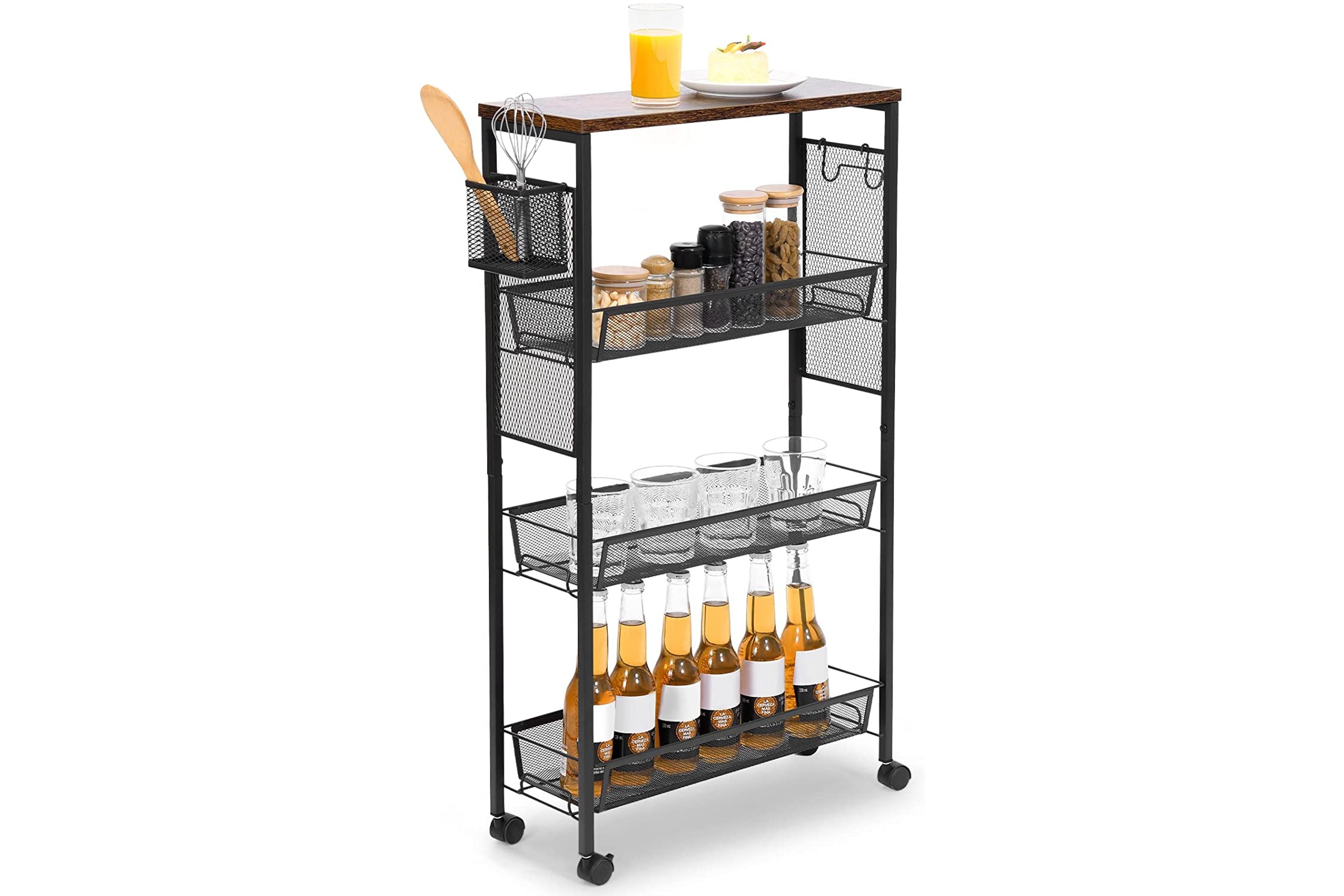 YitaHome Four-Tier Kitchen Cart with Wheels