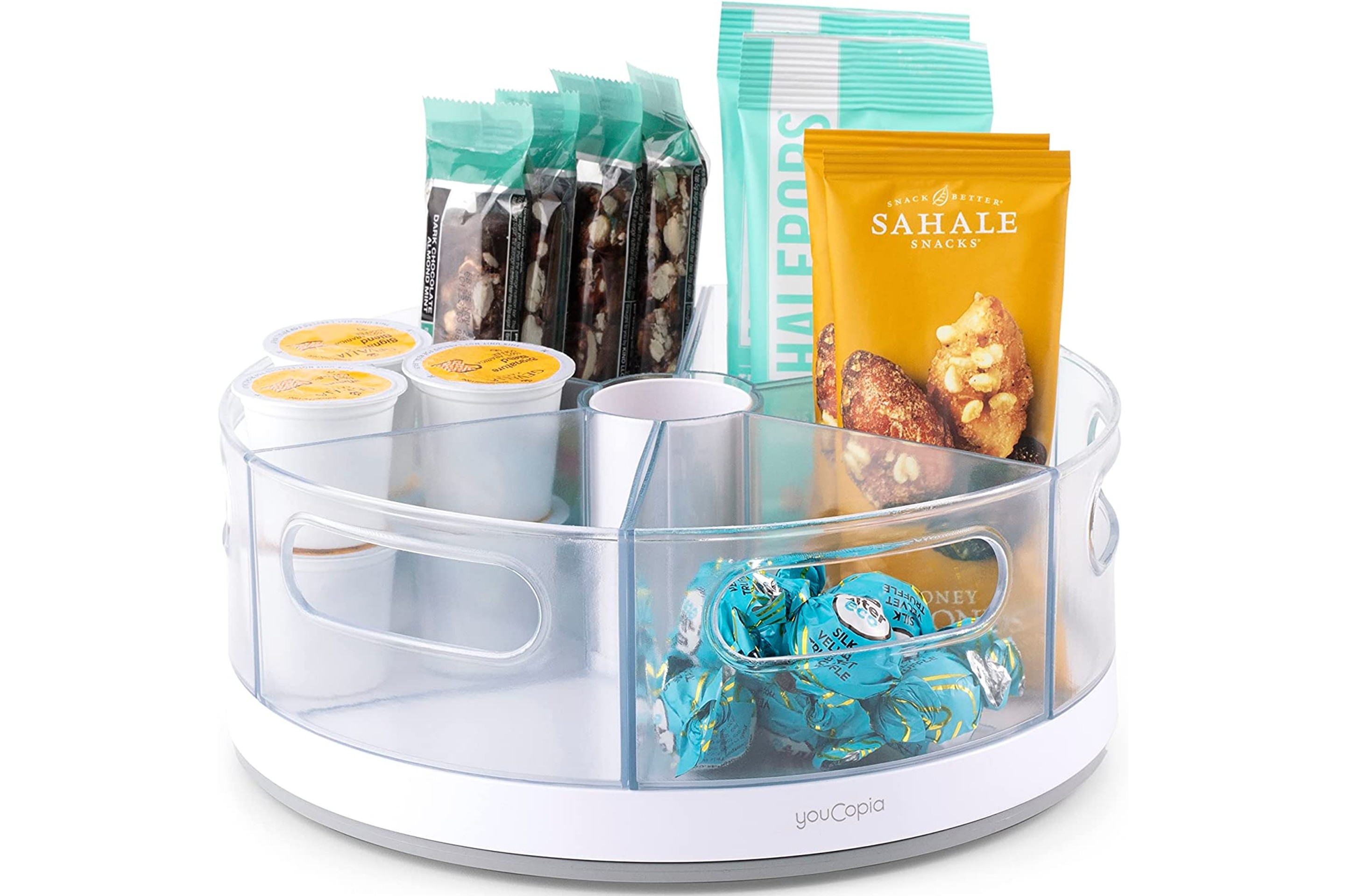 Crazy Susan Divided Turntable Pantry Organizer