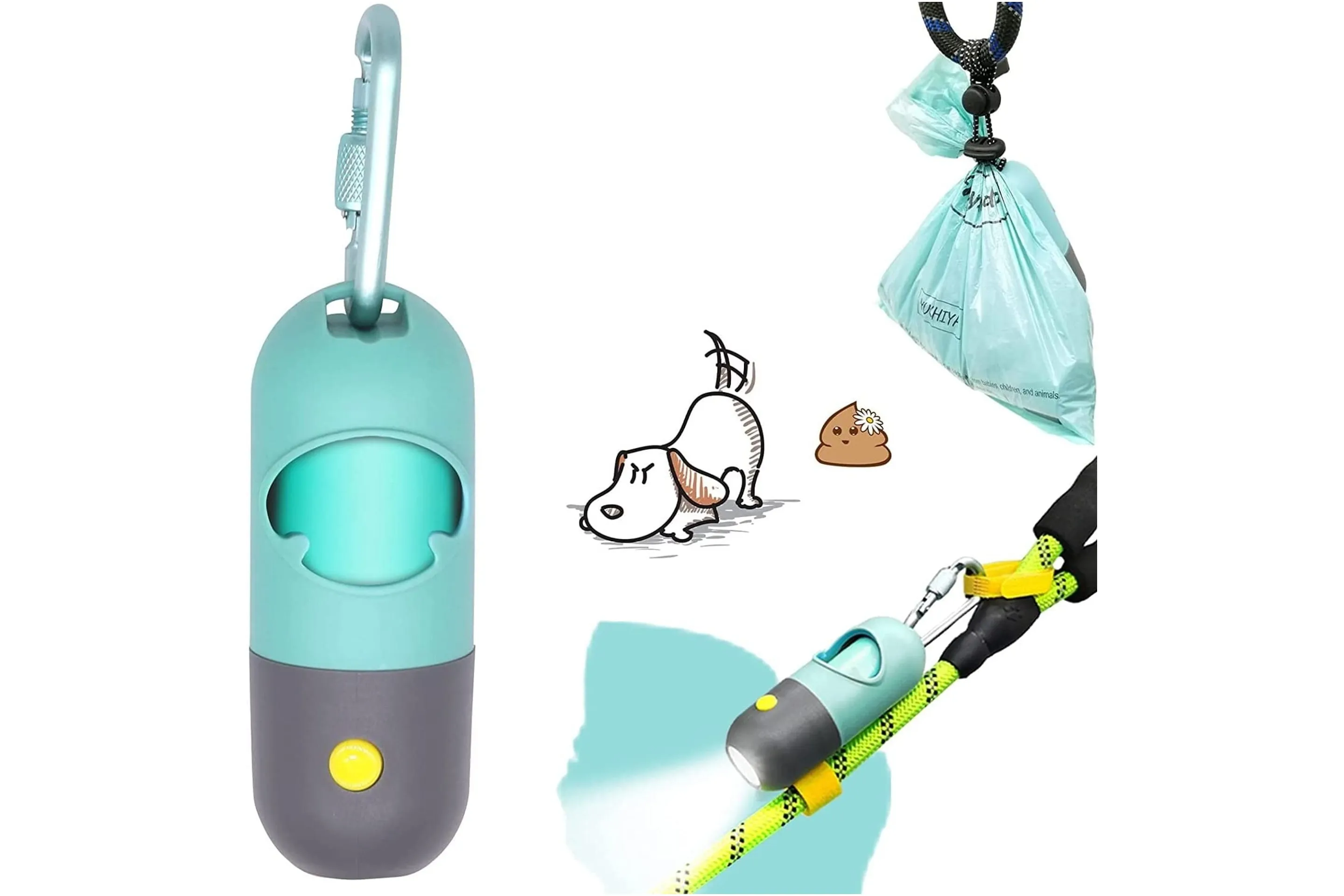 Infinite Node dog bags for poop and a dispenser with built-in