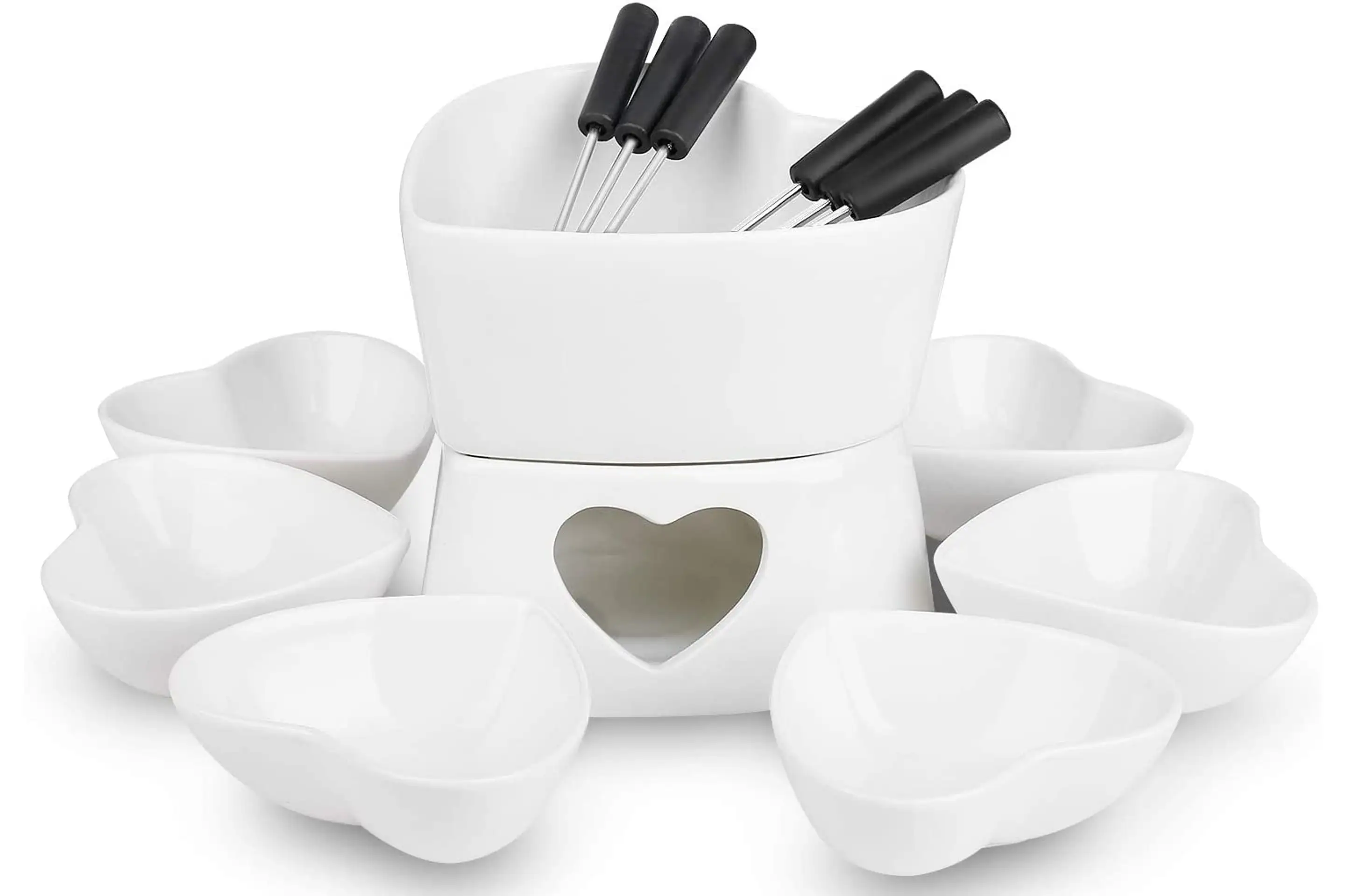 Zen Kitchen Ceramic Fondue Pot Set