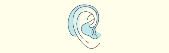 Illustration of behind-the-ear hearing aid