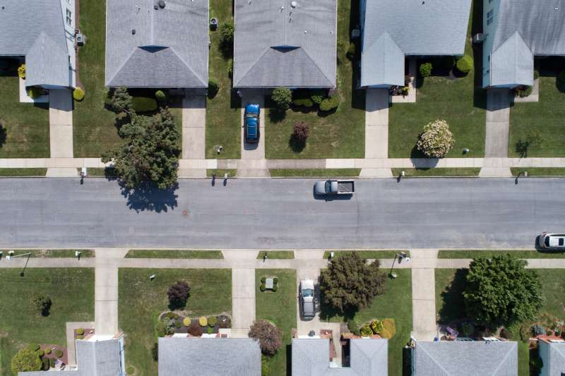 Aerial view of Suburban Neighbourhood