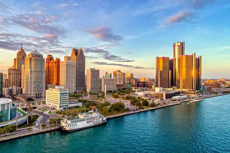 Detroit Aerial Panorama