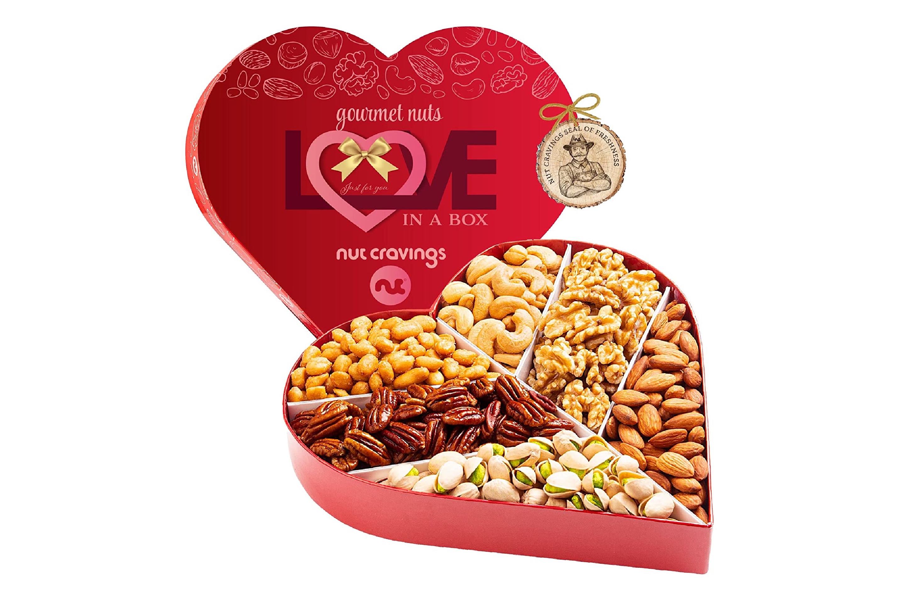 Nut Cravings Valentine's Day Gourmet Nuts Gift Basket