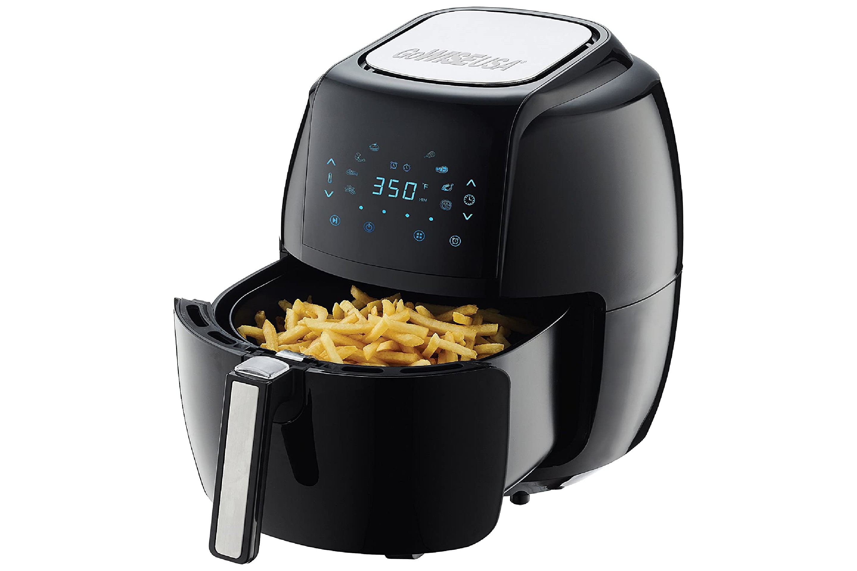 Black Gowise USA Large Air Fryer with Digital Screen