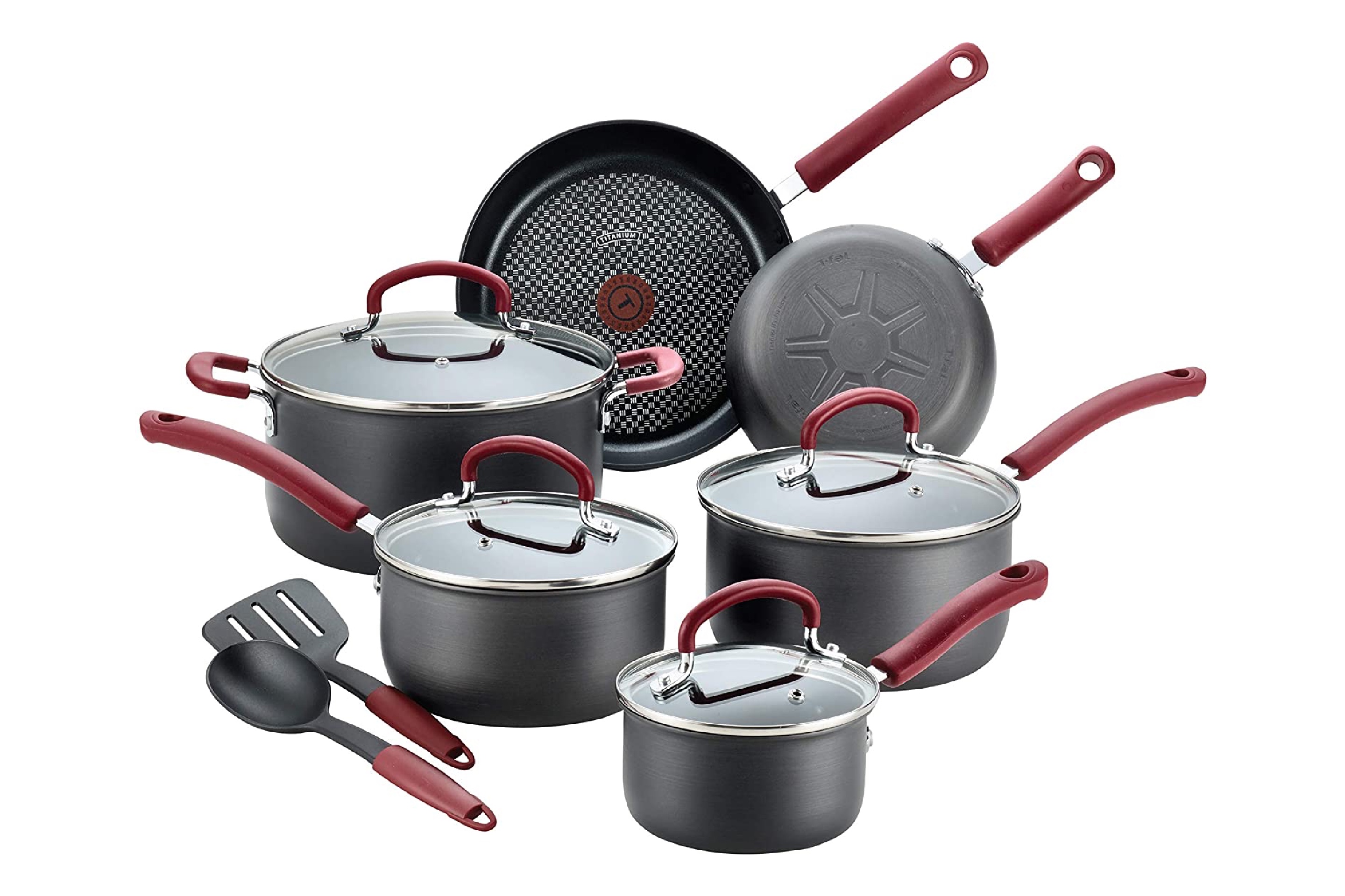 T-fal Ultimate Hard Anodized Dishwasher-Safe Nonstick Cookware Set 12-Piece