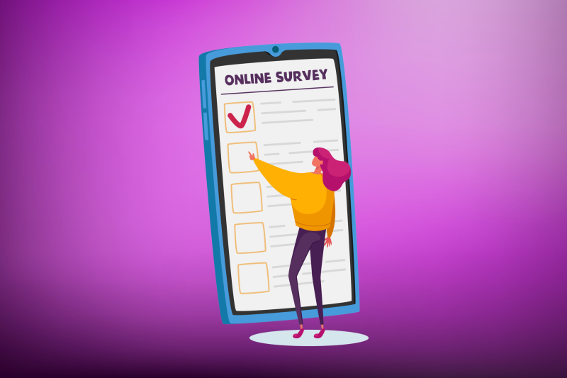 Animated Survey App on Mobile Phone