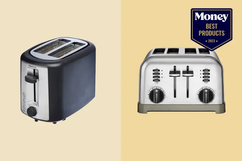 4-Slice Classic Metal Toaster (Black & Brushed Stainless Steel