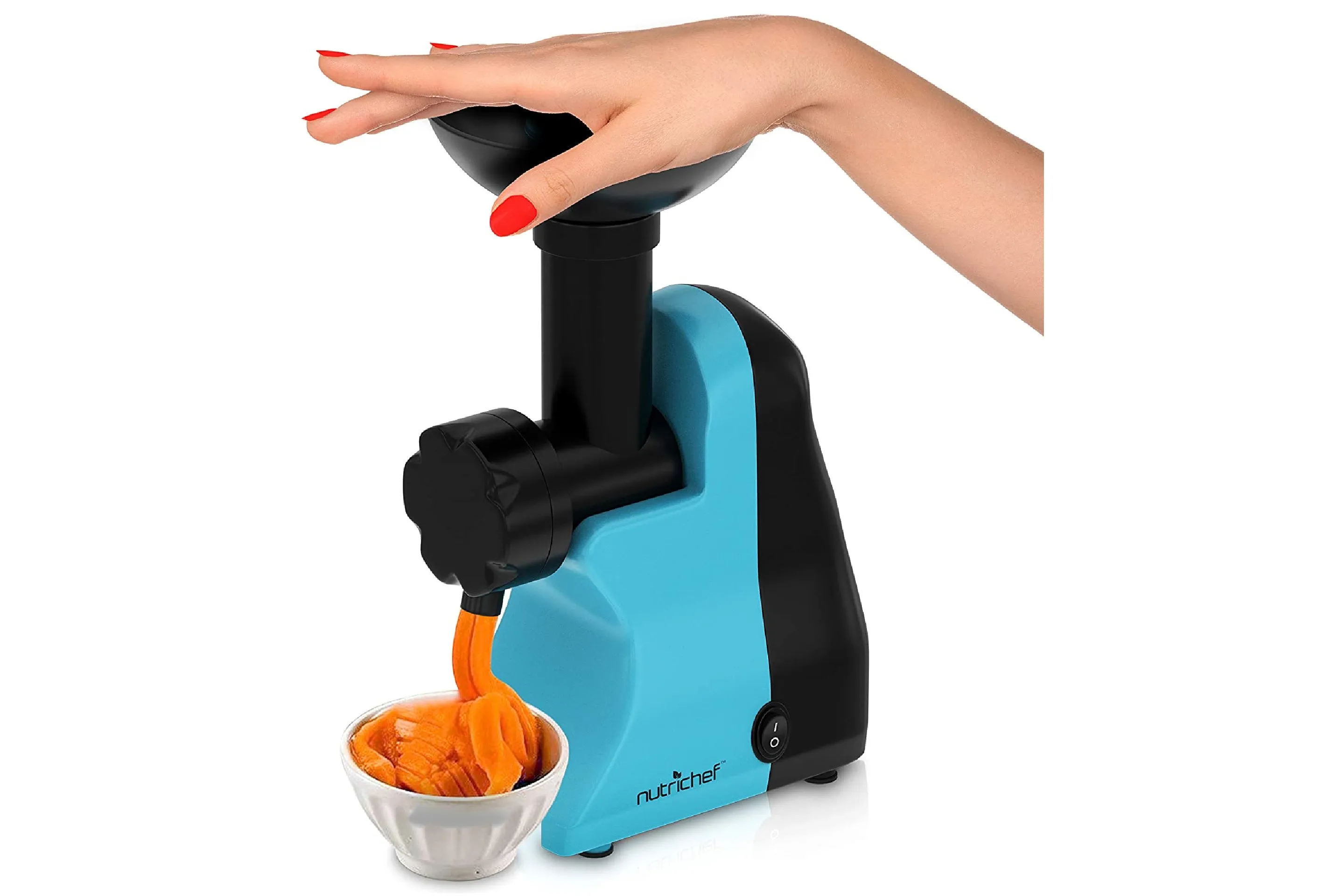 Yonanas Deluxe Non-Dairy Frozen Fruit Soft Serve Dessert Maker (Teal)