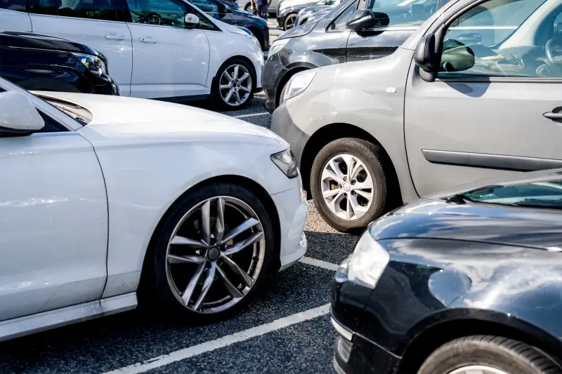 Cars aligned